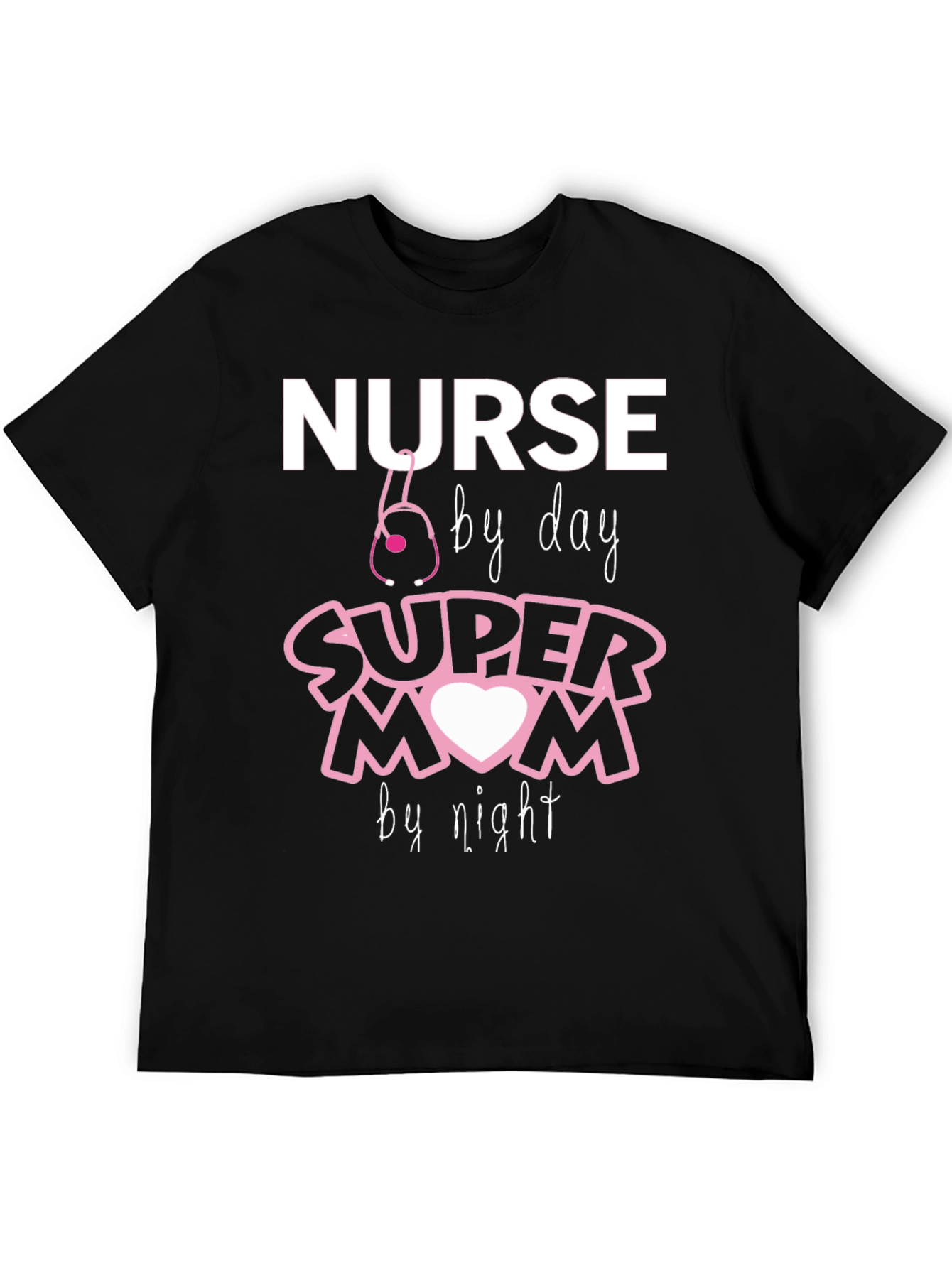 Nurse Super Mom T-Shirt - Black