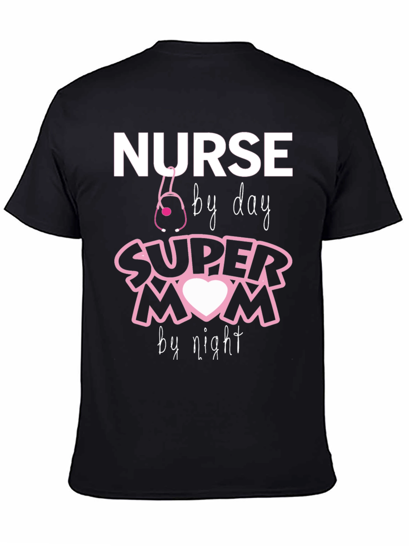 Nurse Super Mom T-Shirt - Black