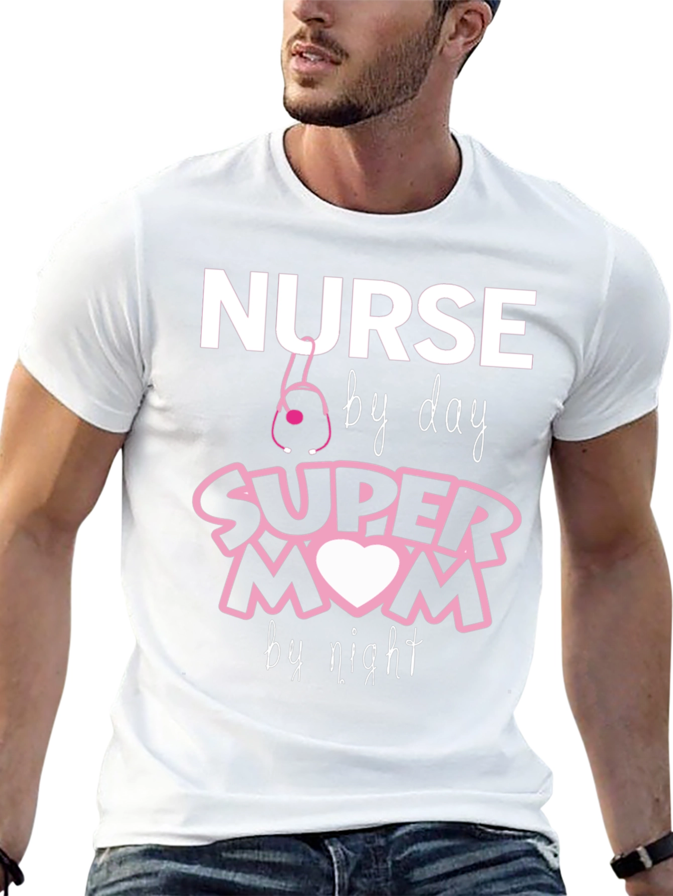 Nurse Super Mom T-Shirt - Black