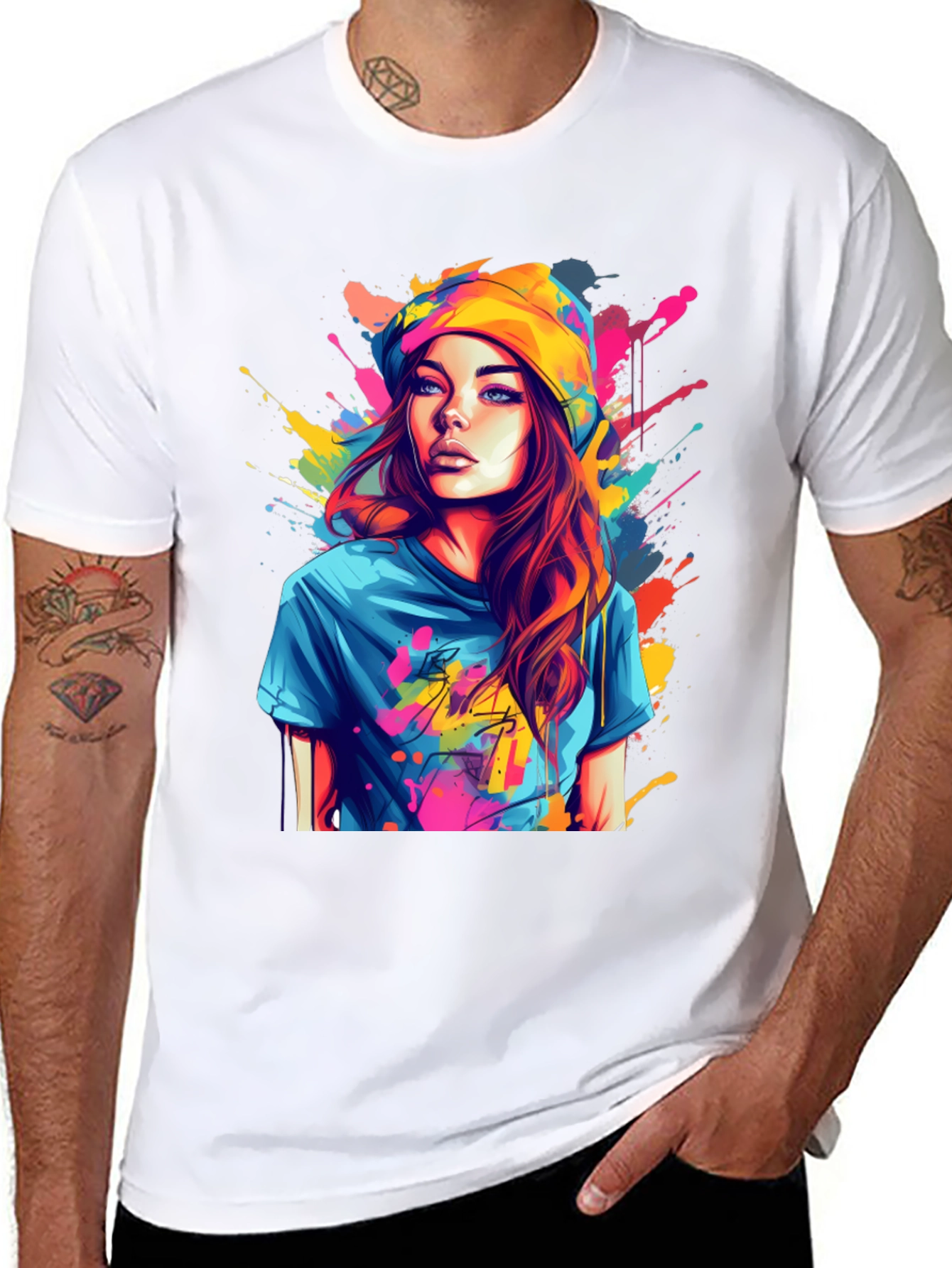 Colorful Art Girl T-Shirt