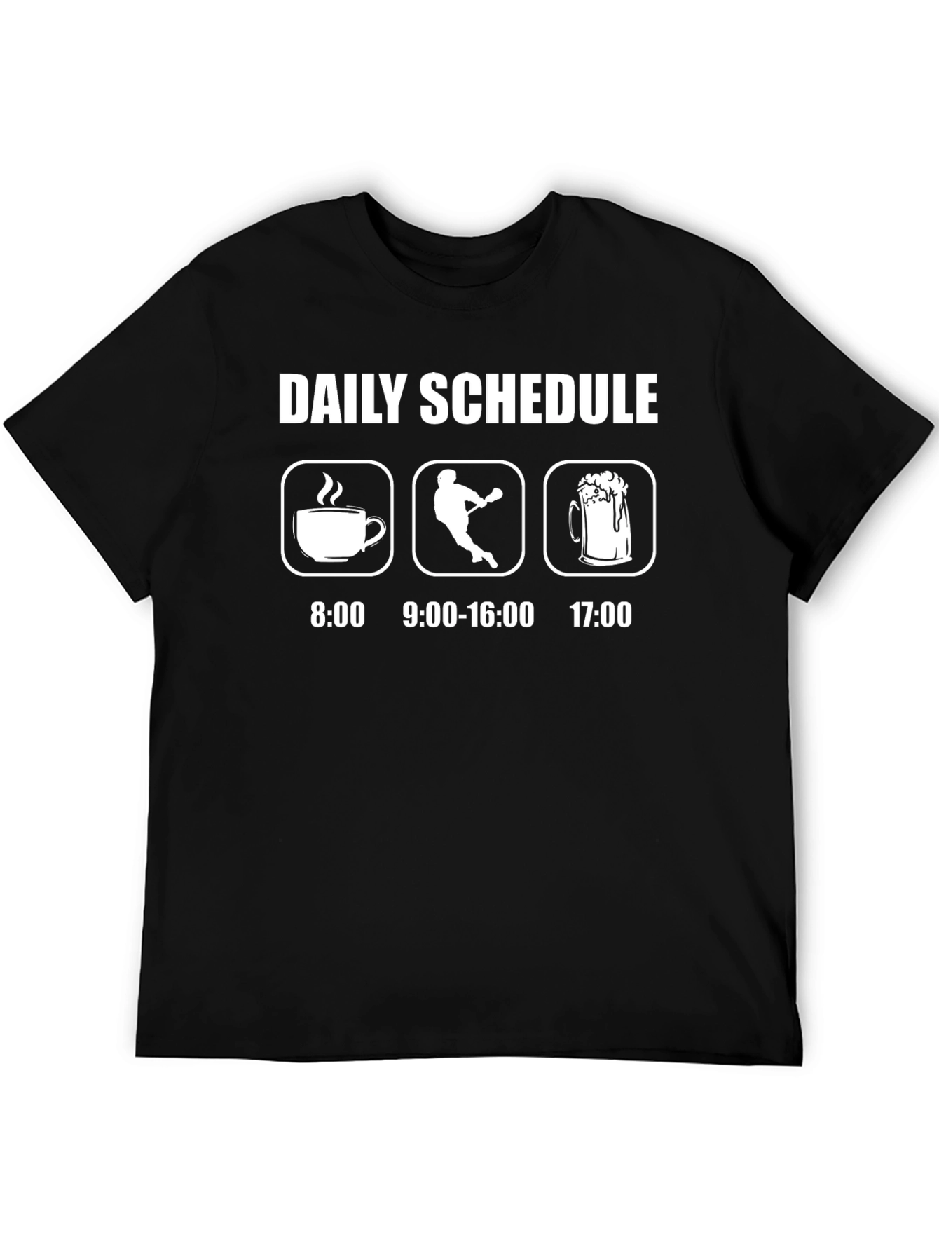 Daily Schedule Graphic Tee - Coffee Lacrosse Beer