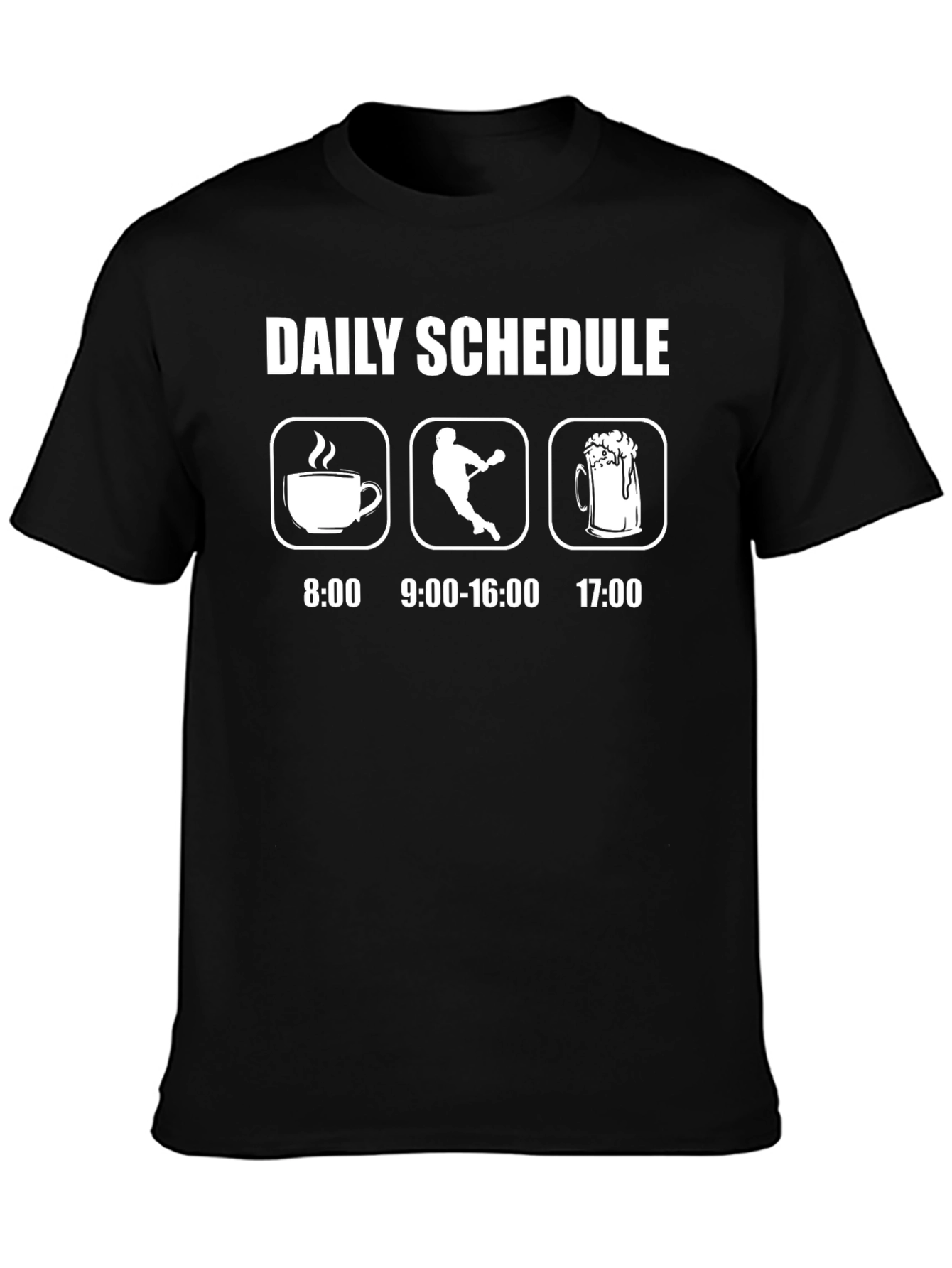 Daily Schedule Graphic Tee - Coffee Lacrosse Beer