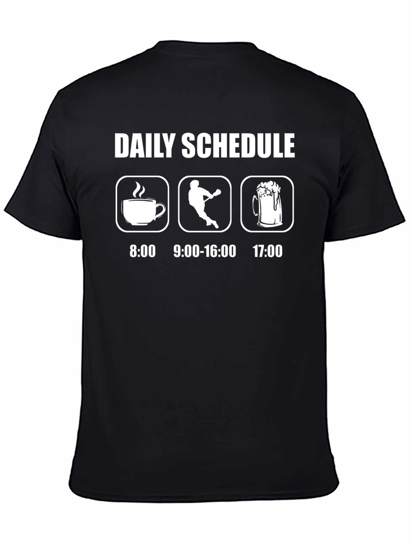 Daily Schedule Graphic Tee - Coffee Lacrosse Beer