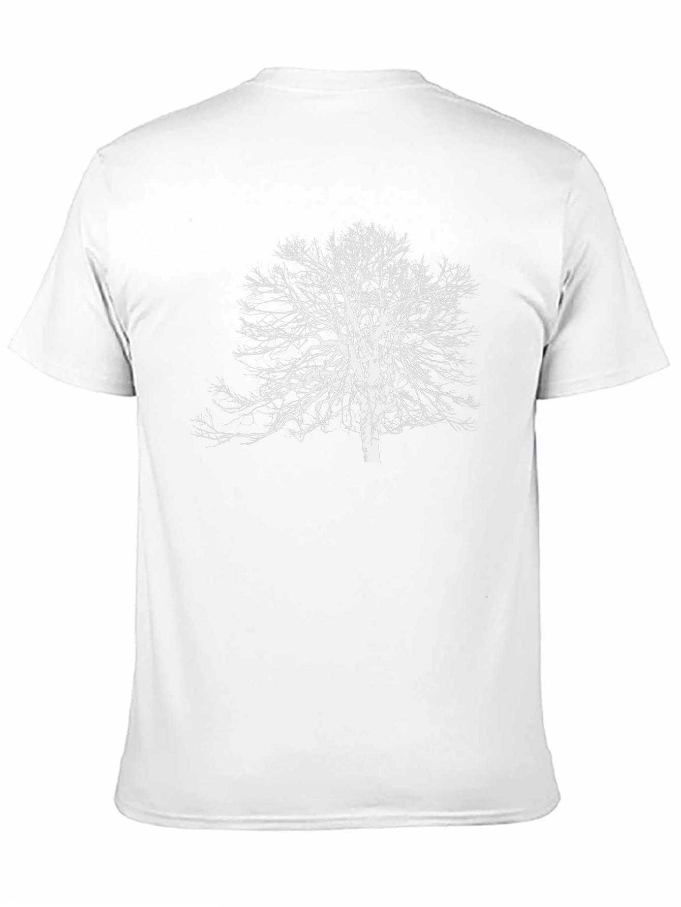 Bare Tree Graphic Tee - Black Cotton T-Shirt