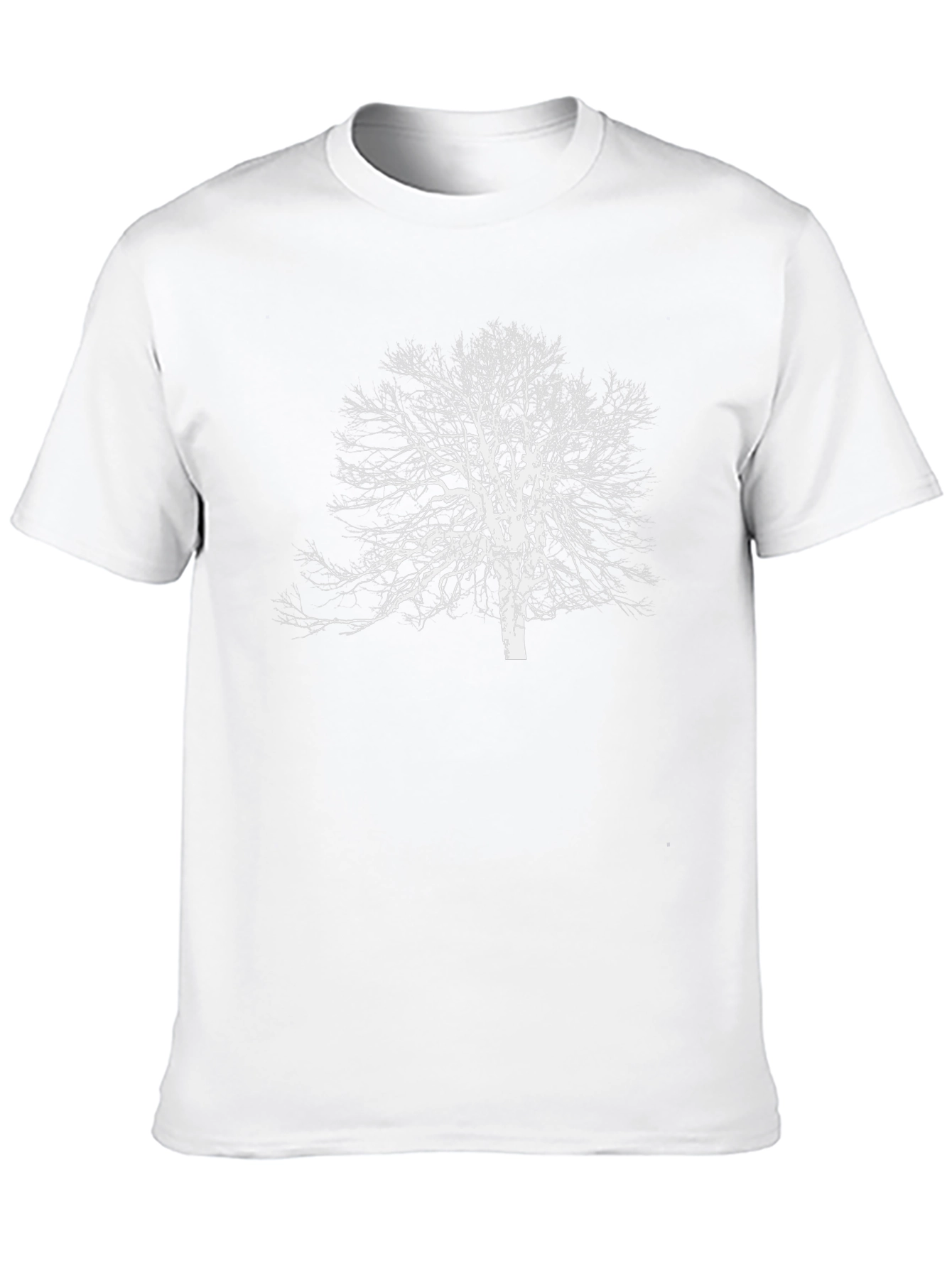 Bare Tree Graphic Tee - Black Cotton T-Shirt