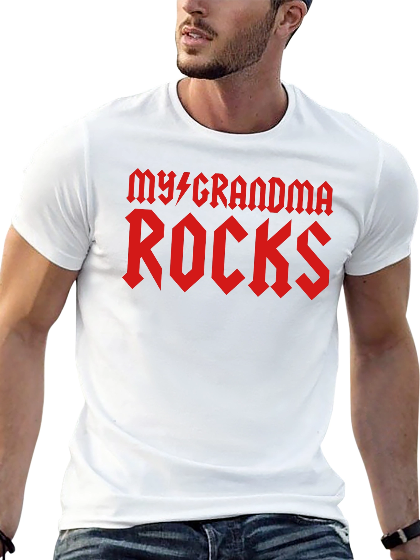 My Grandma Rocks Black T-Shirt