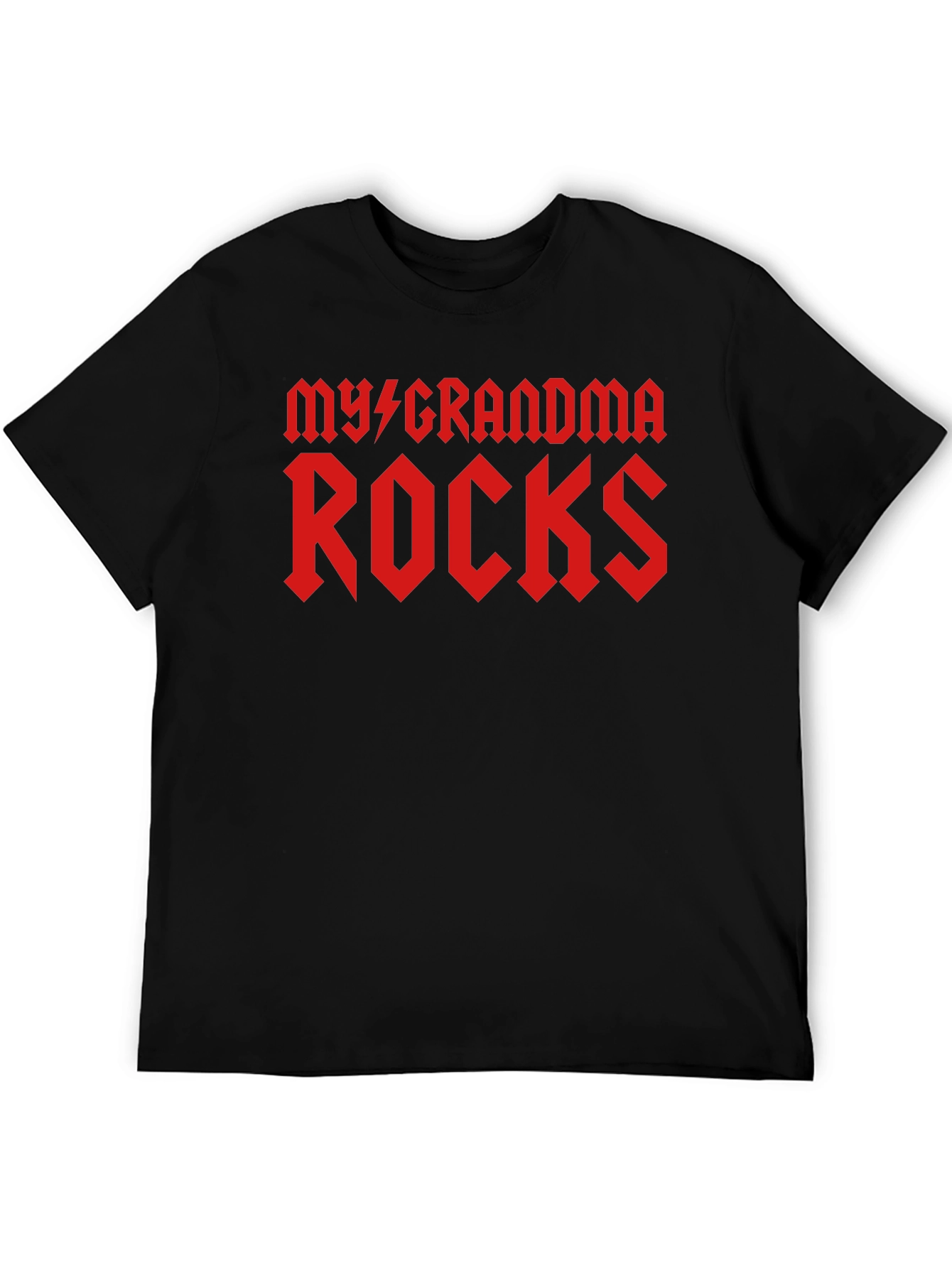 My Grandma Rocks Black T-Shirt