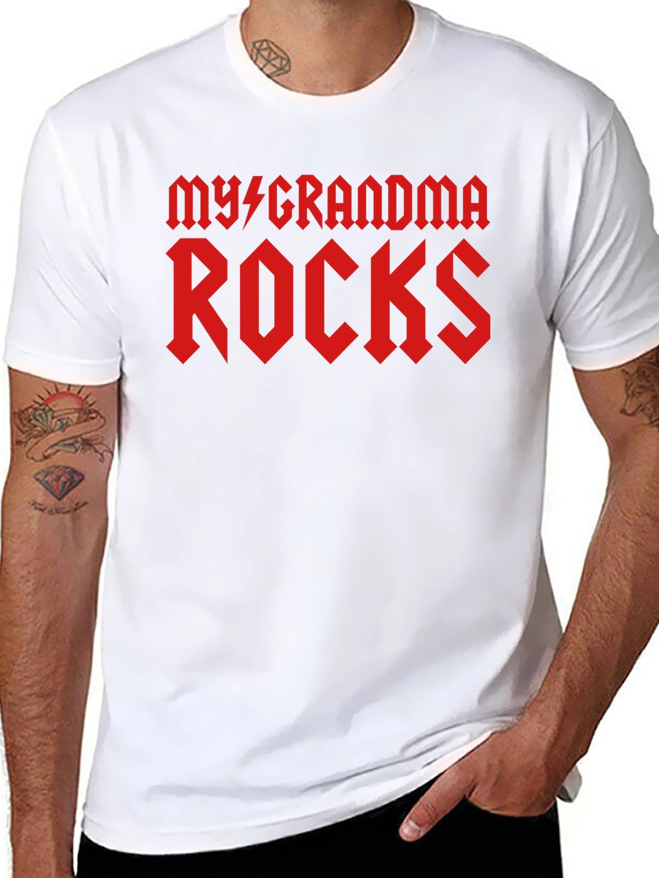 My Grandma Rocks Black T-Shirt