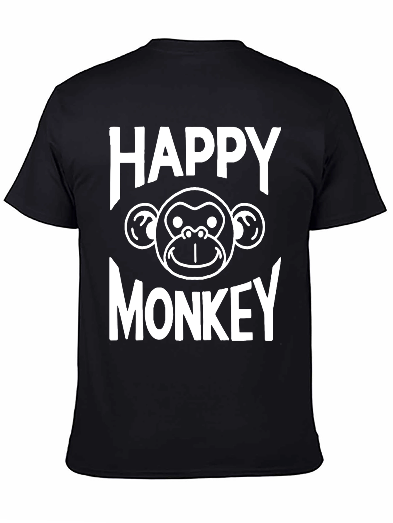 Happy Monkey Graphic T-Shirt - Black