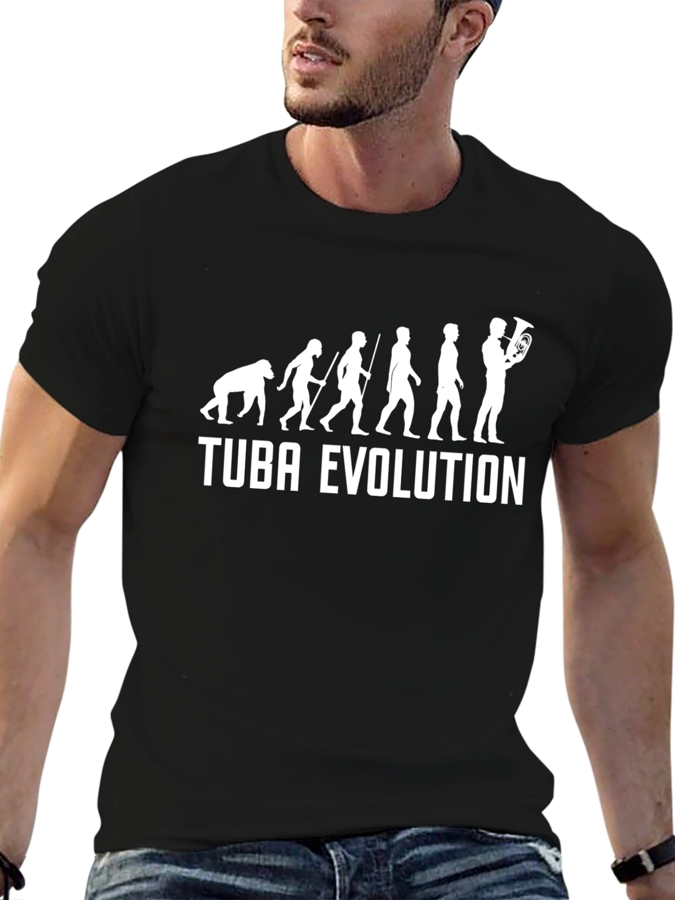 Tuba Evolution T-Shirt - Band Humor Tee