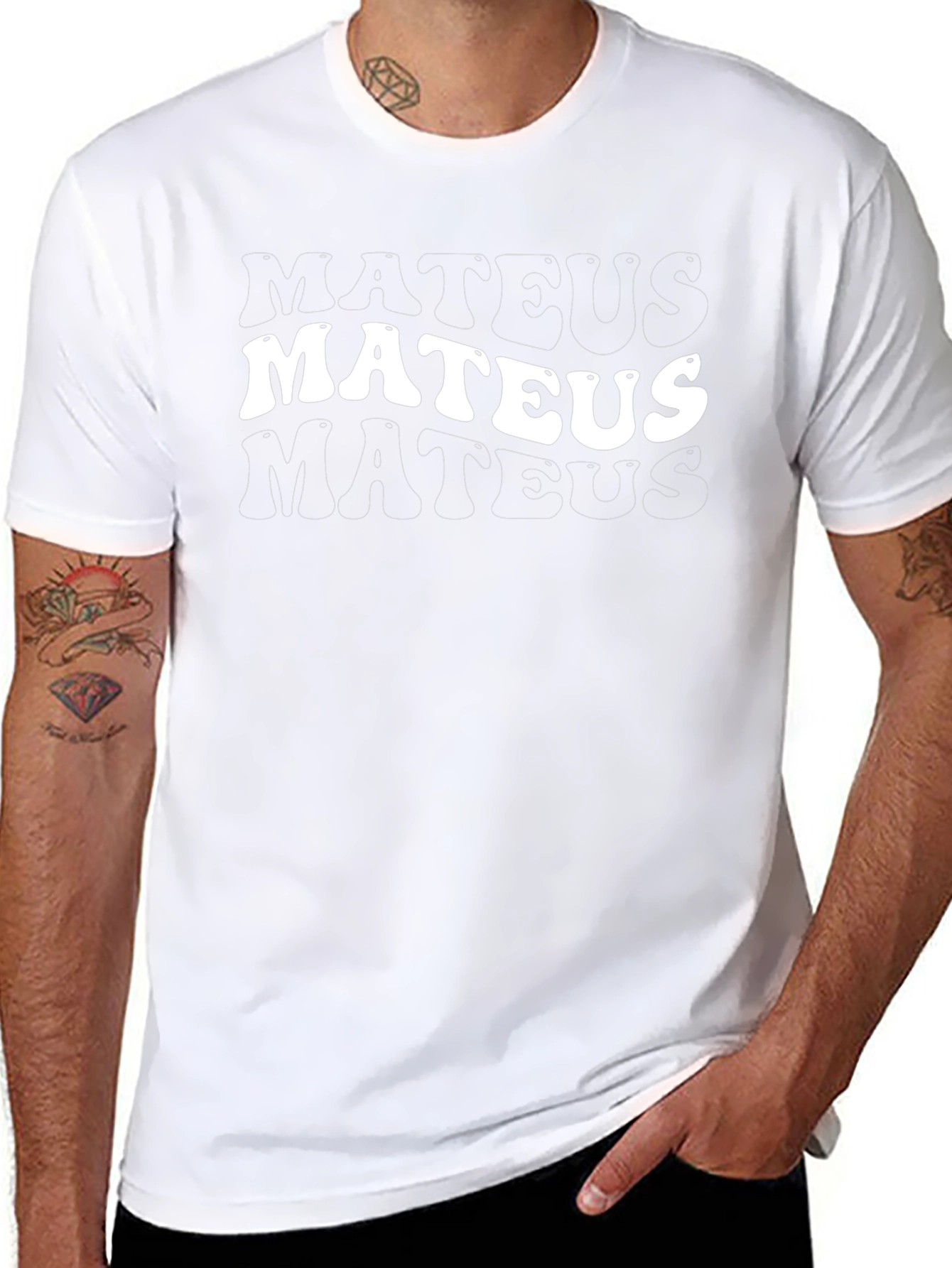 Retro Mateus T-Shirt Cool Name Tee