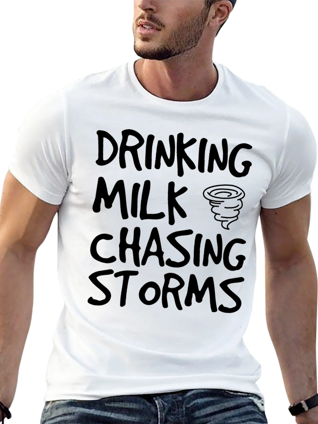 Drinking Milk Chasing Storms Graphic T-Shirt
