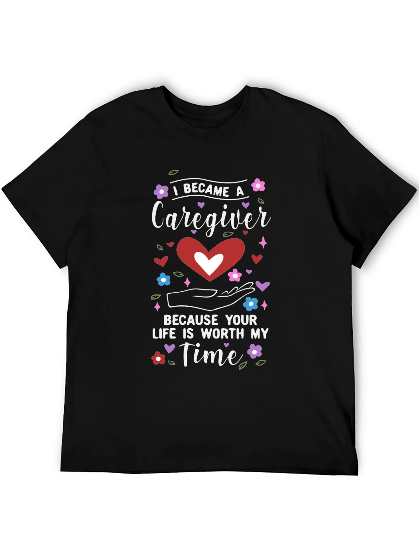 Caregiver Heart Graphic Tee - Worth My Time