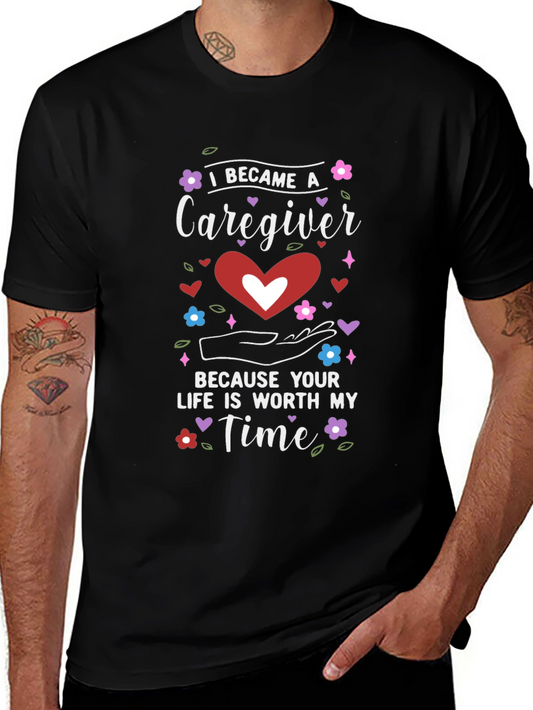 Caregiver Heart Graphic Tee - Worth My Time