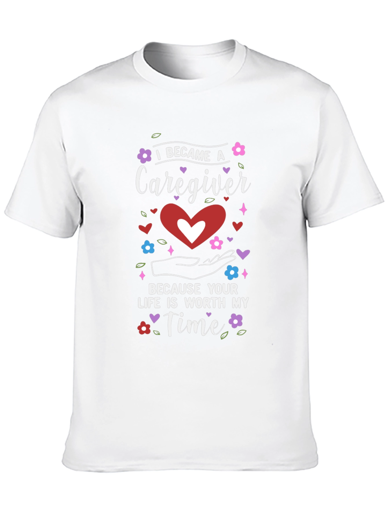 Caregiver Heart Graphic Tee - Worth My Time