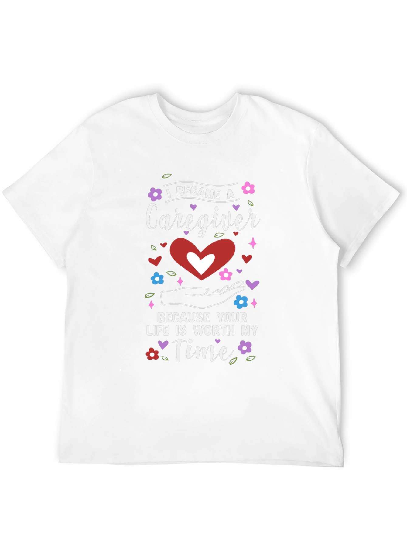 Caregiver Heart Graphic Tee - Worth My Time