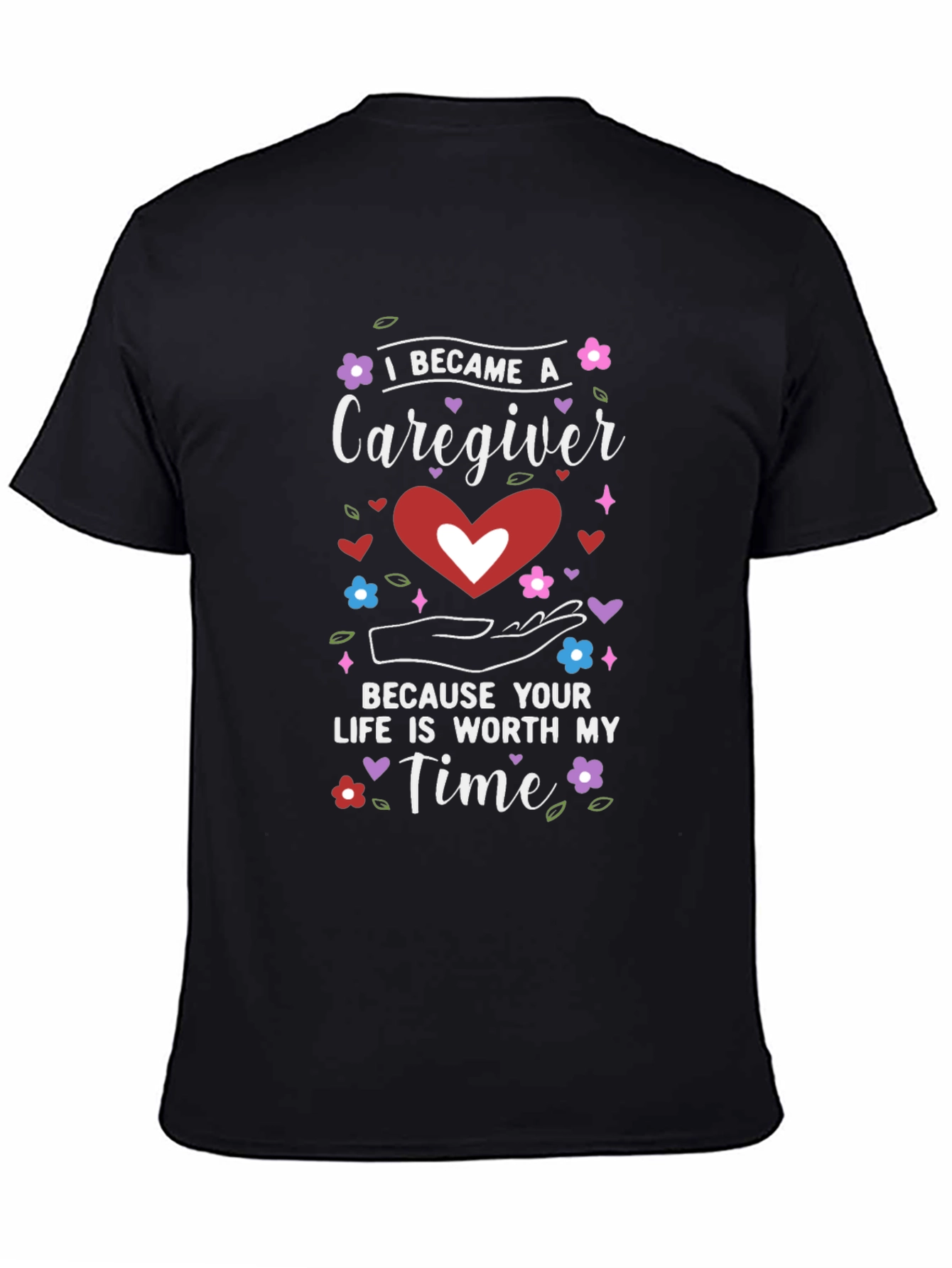 Caregiver Heart Graphic Tee - Worth My Time