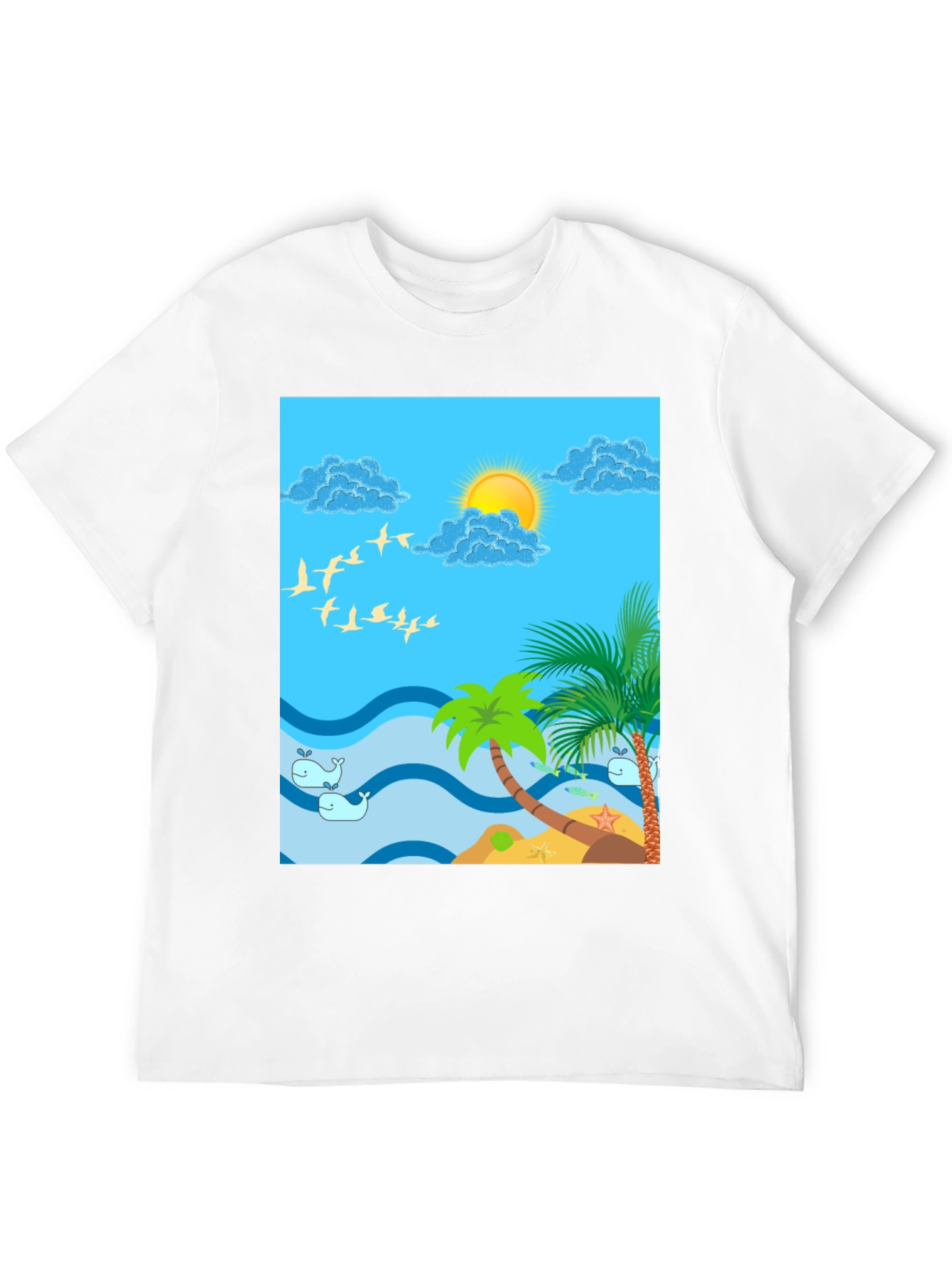 Tropical Island Graphic T-Shirt
