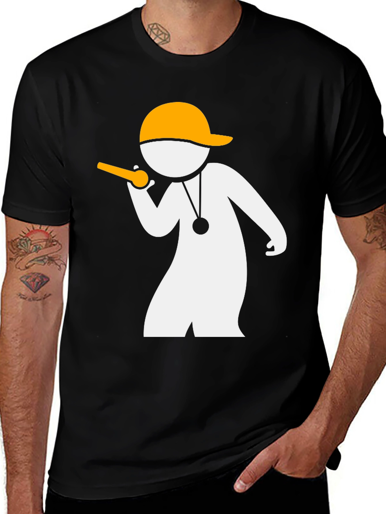 Coach Whistle T-Shirt - Black