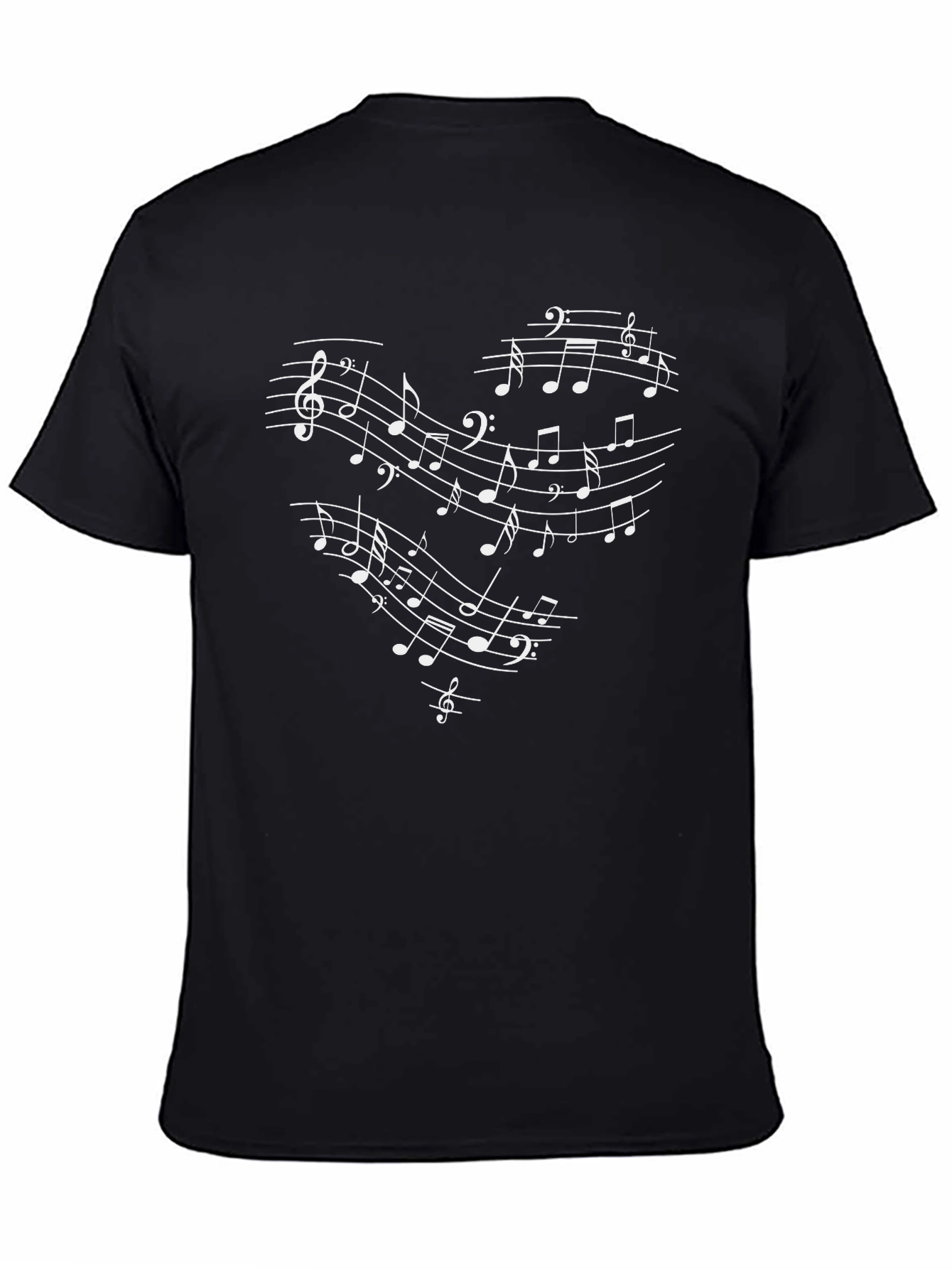 Musical Heartbeat T-Shirt - Black