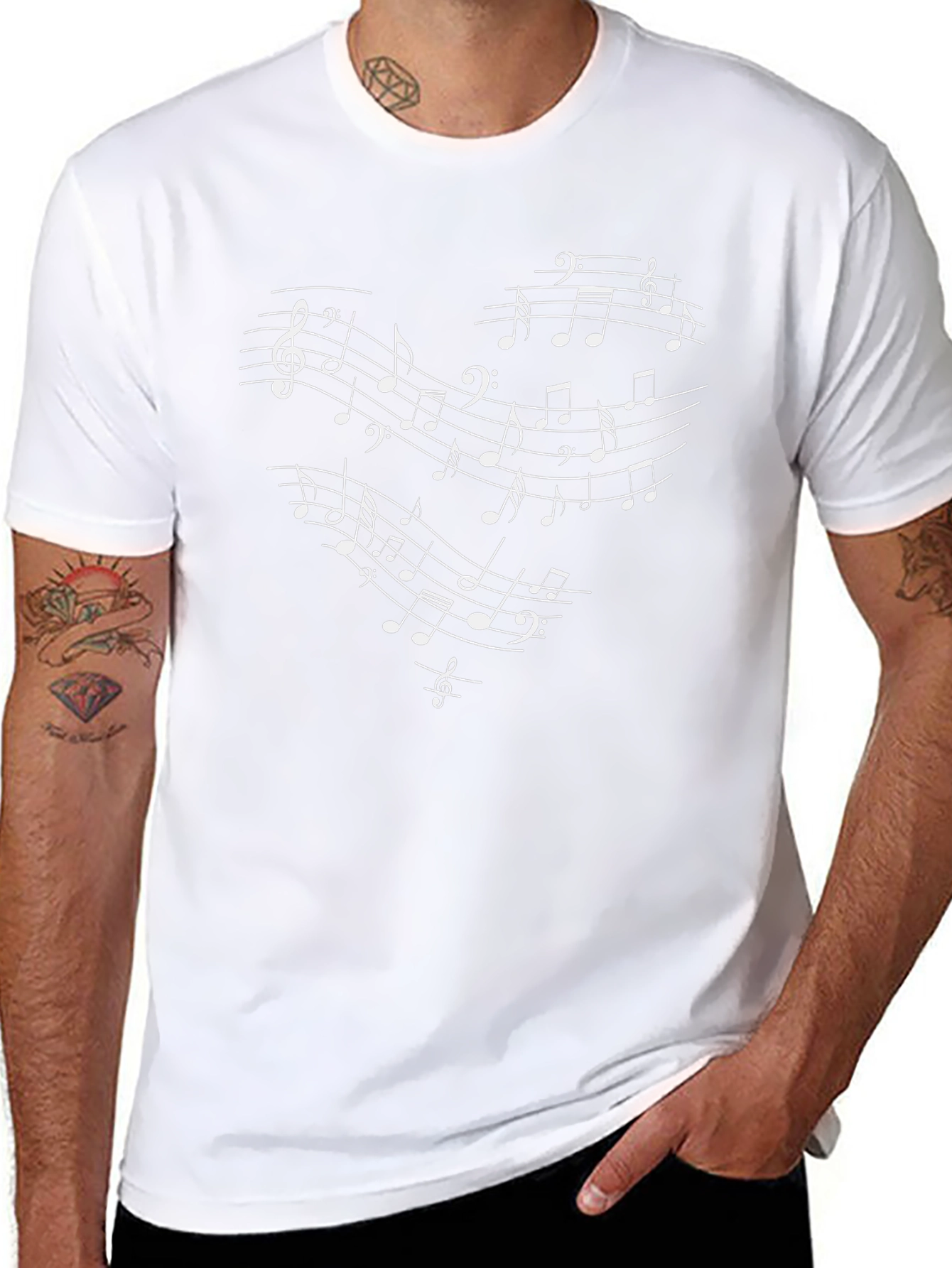 Musical Heartbeat T-Shirt - Black