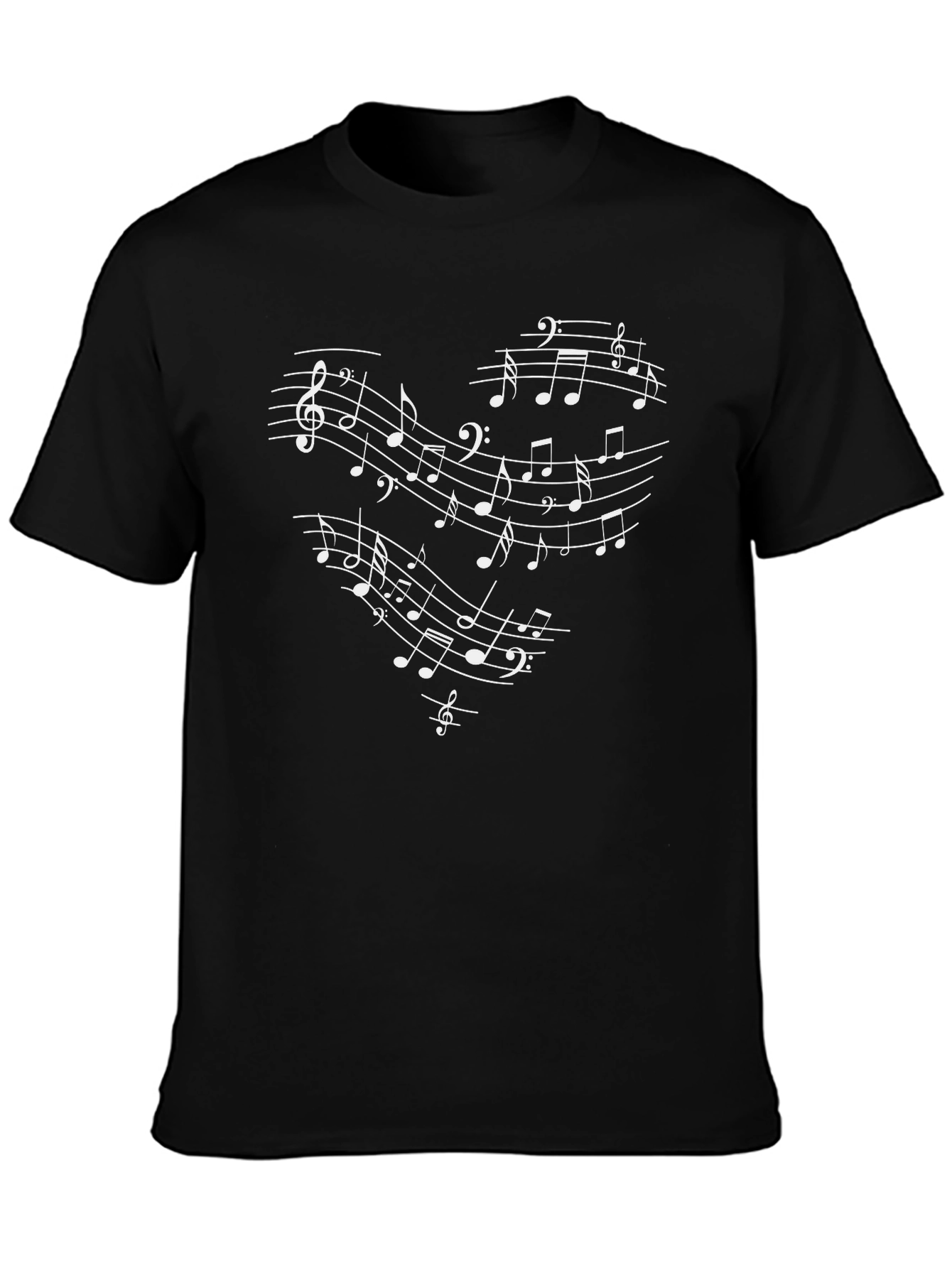 Musical Heartbeat T-Shirt - Black