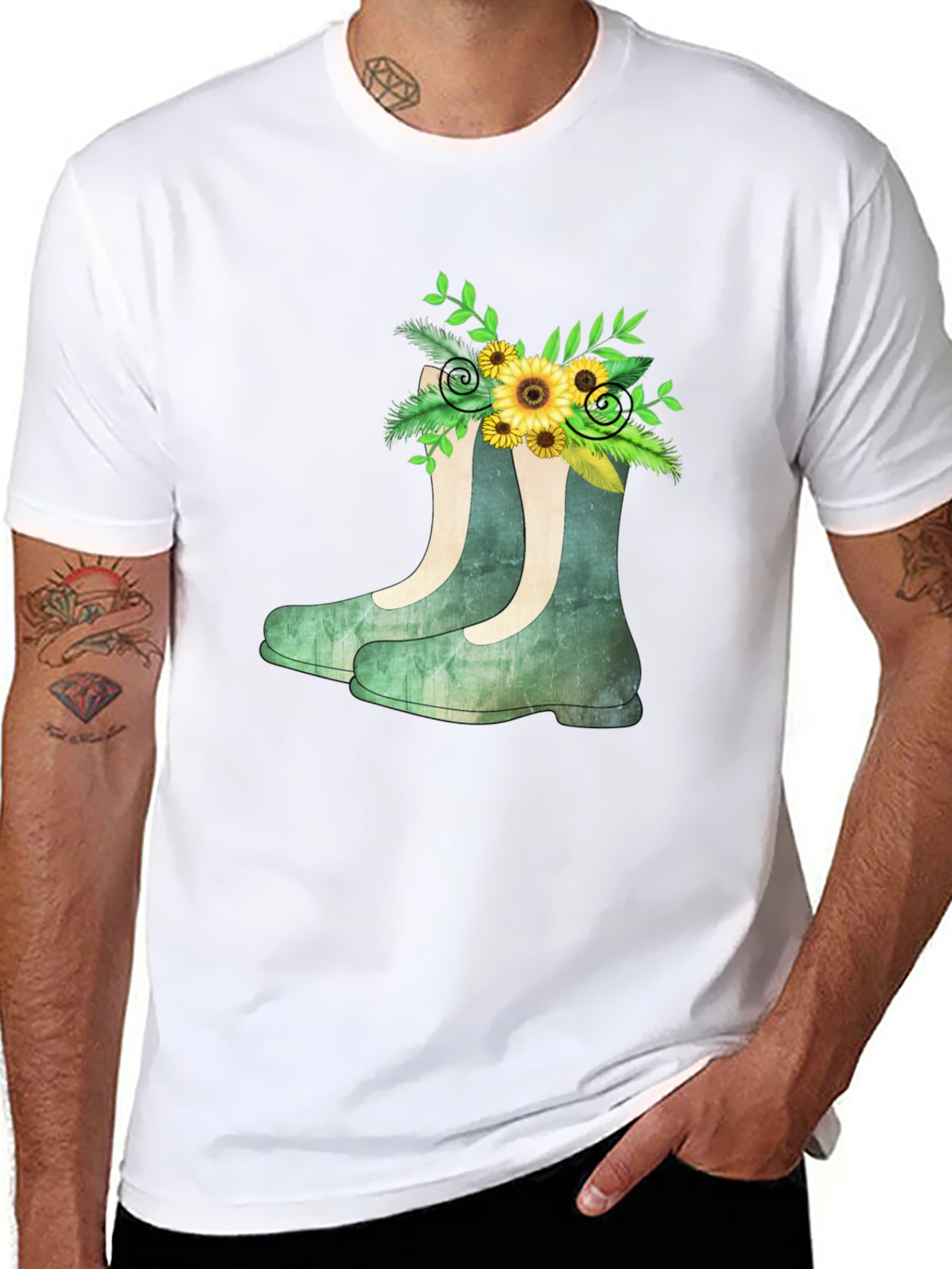 Floral Boots Graphic Tee