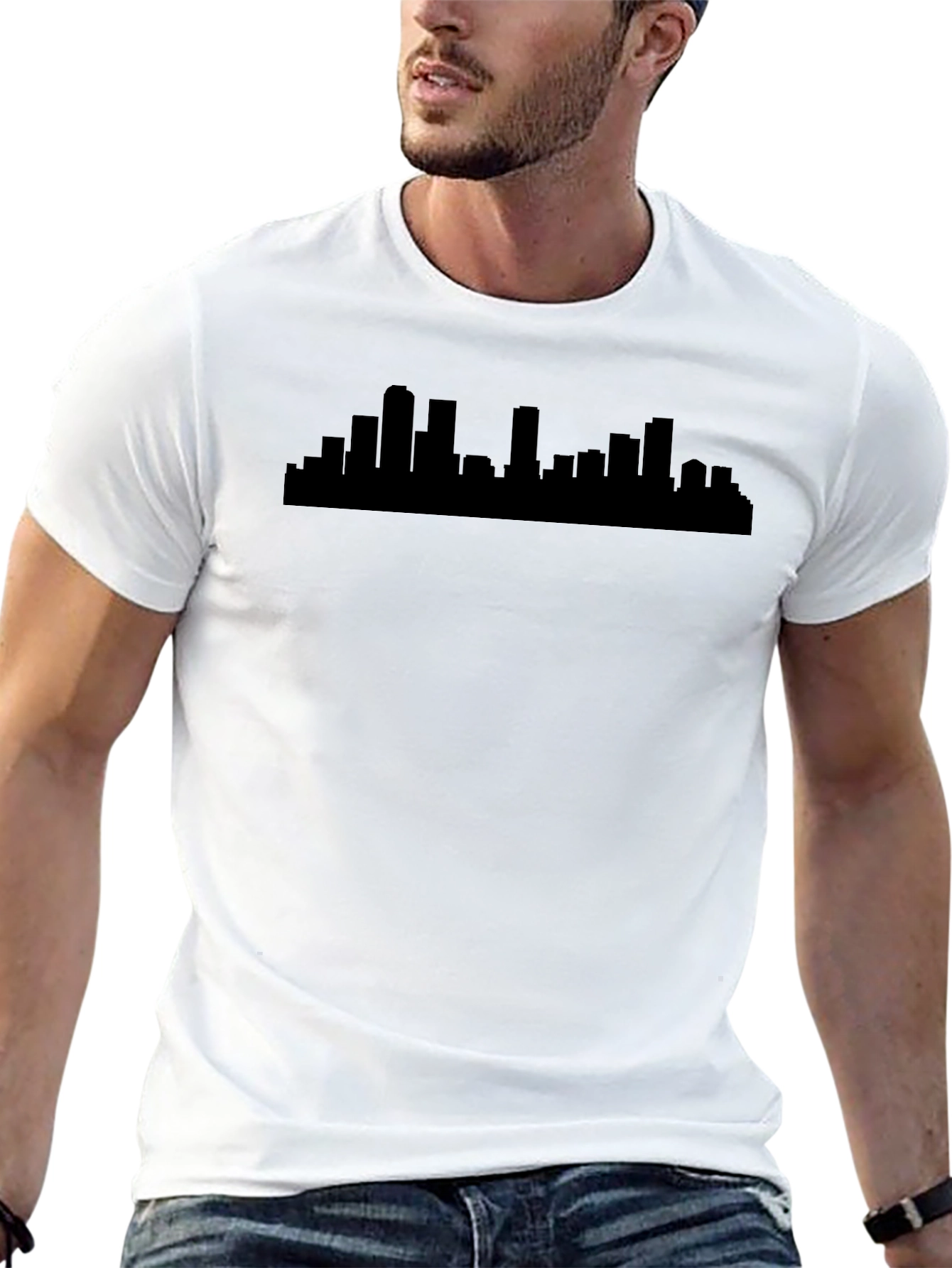 Cityscape Silhouette Tee - Modern Graphic T-Shirt