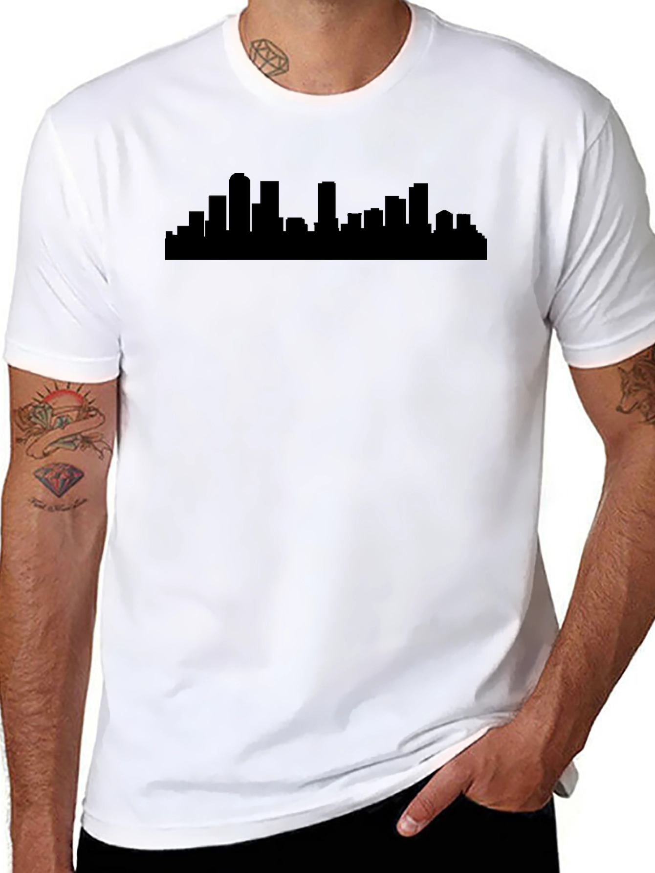 Cityscape Silhouette Tee - Modern Graphic T-Shirt