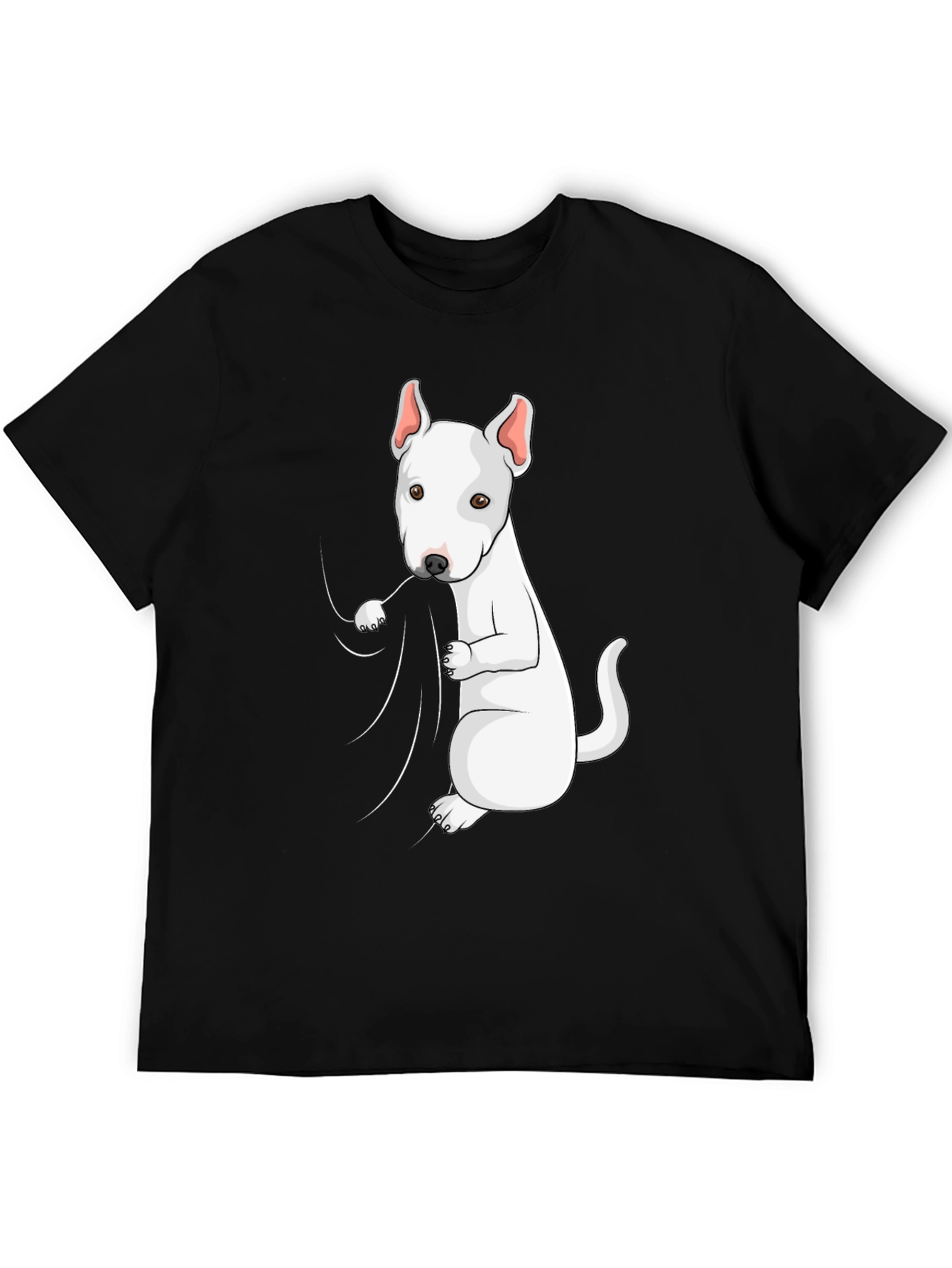 Bull Terrier Graphic Tee - Black Cotton Blend