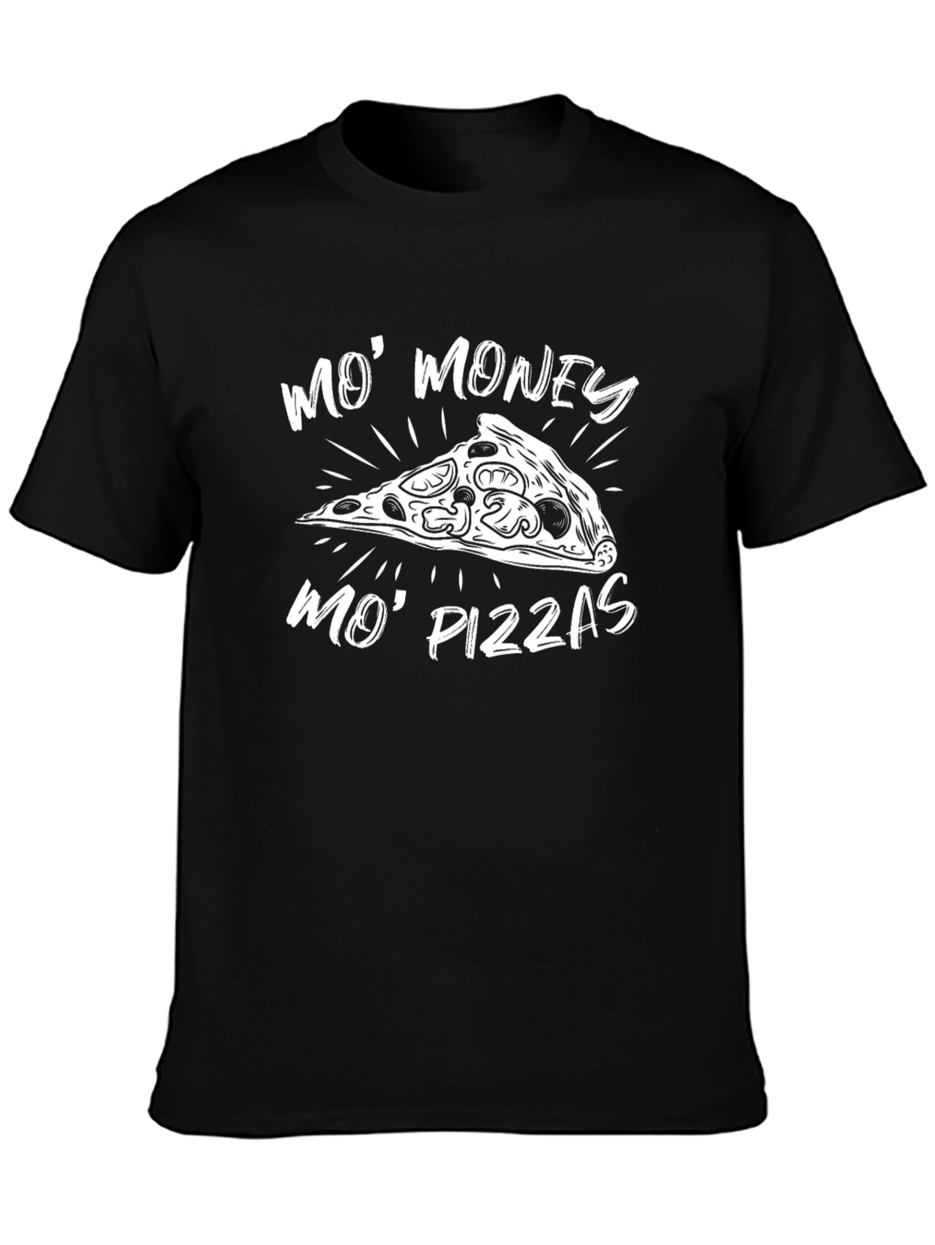 Mo Money Mo Pizzas Black Graphic Tee