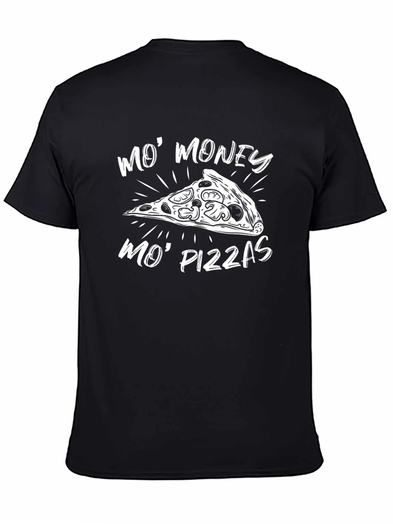 Mo Money Mo Pizzas Black Graphic Tee