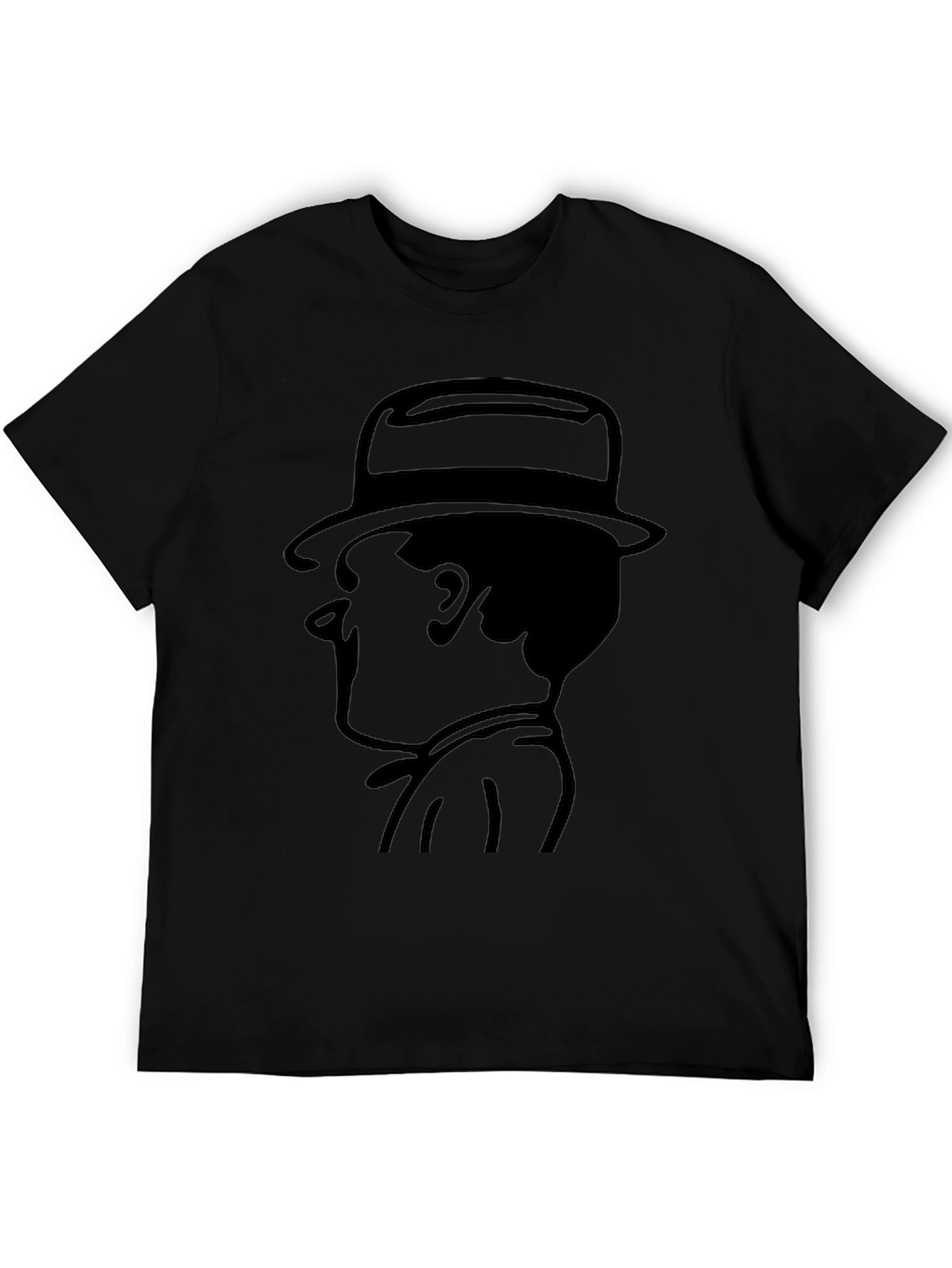 Retro Detective Silhouette Black T-Shirt