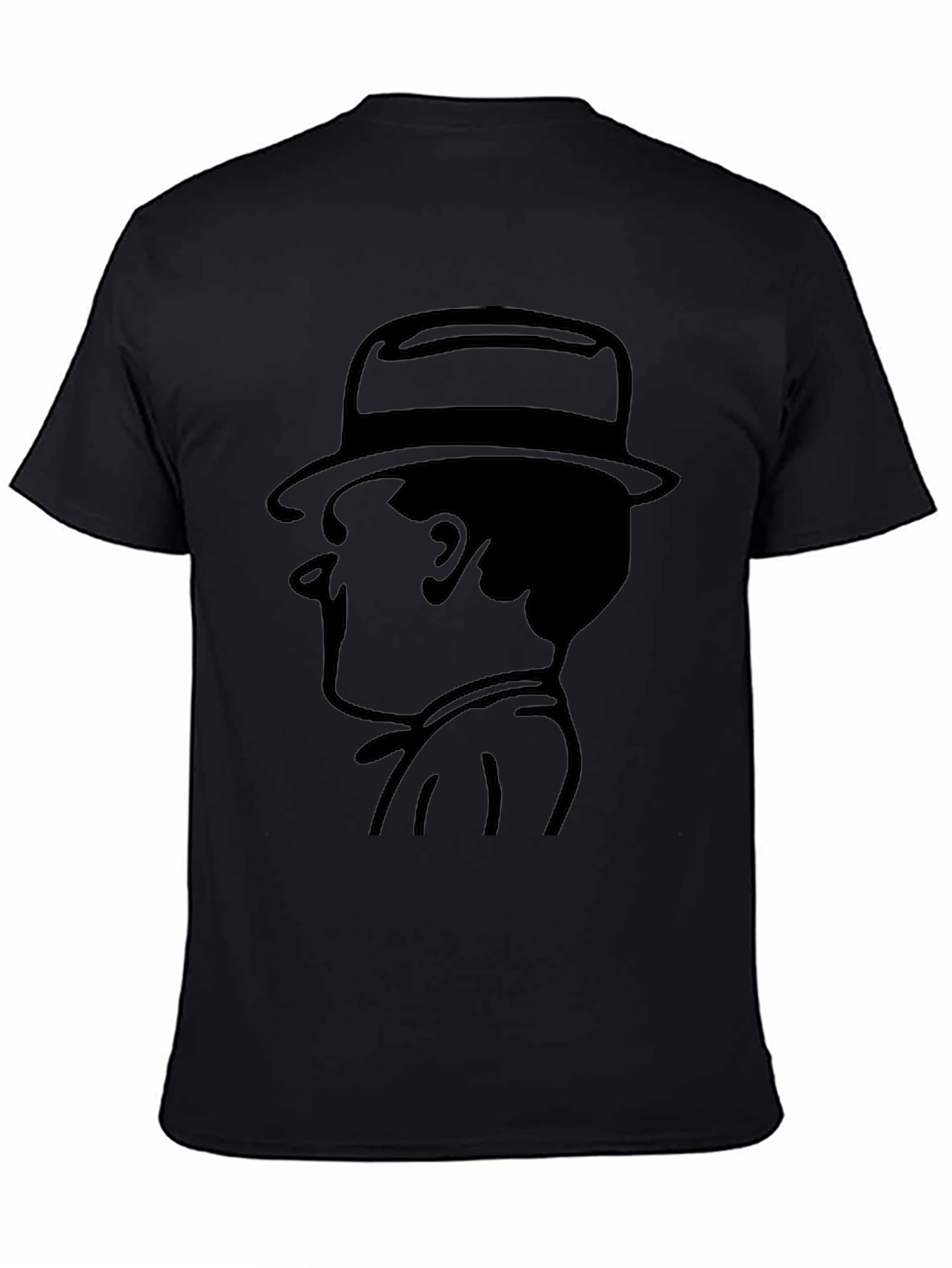Retro Detective Silhouette Black T-Shirt