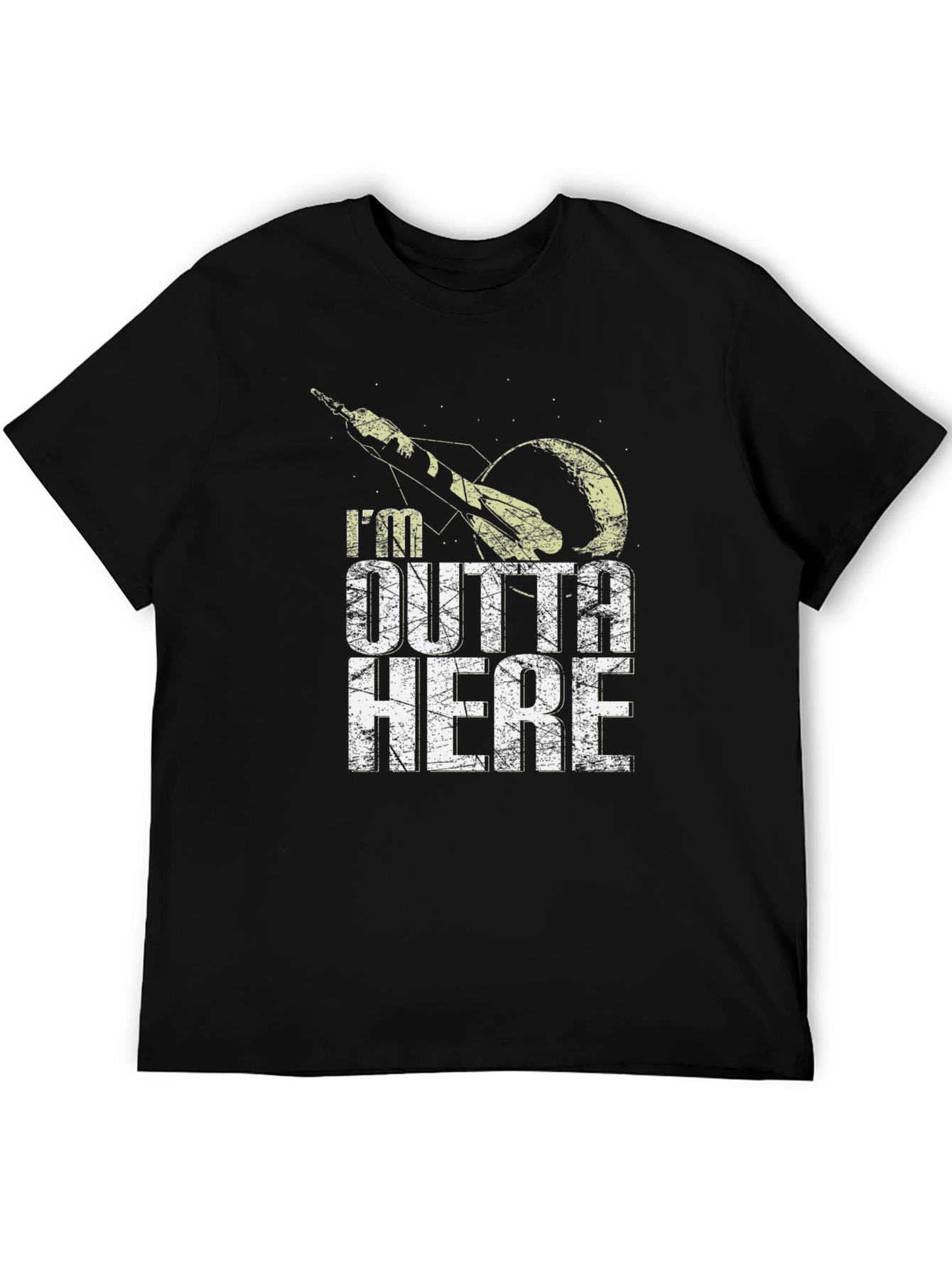 Im Outta Here Graphic Tee - Space Rocket T-Shirt