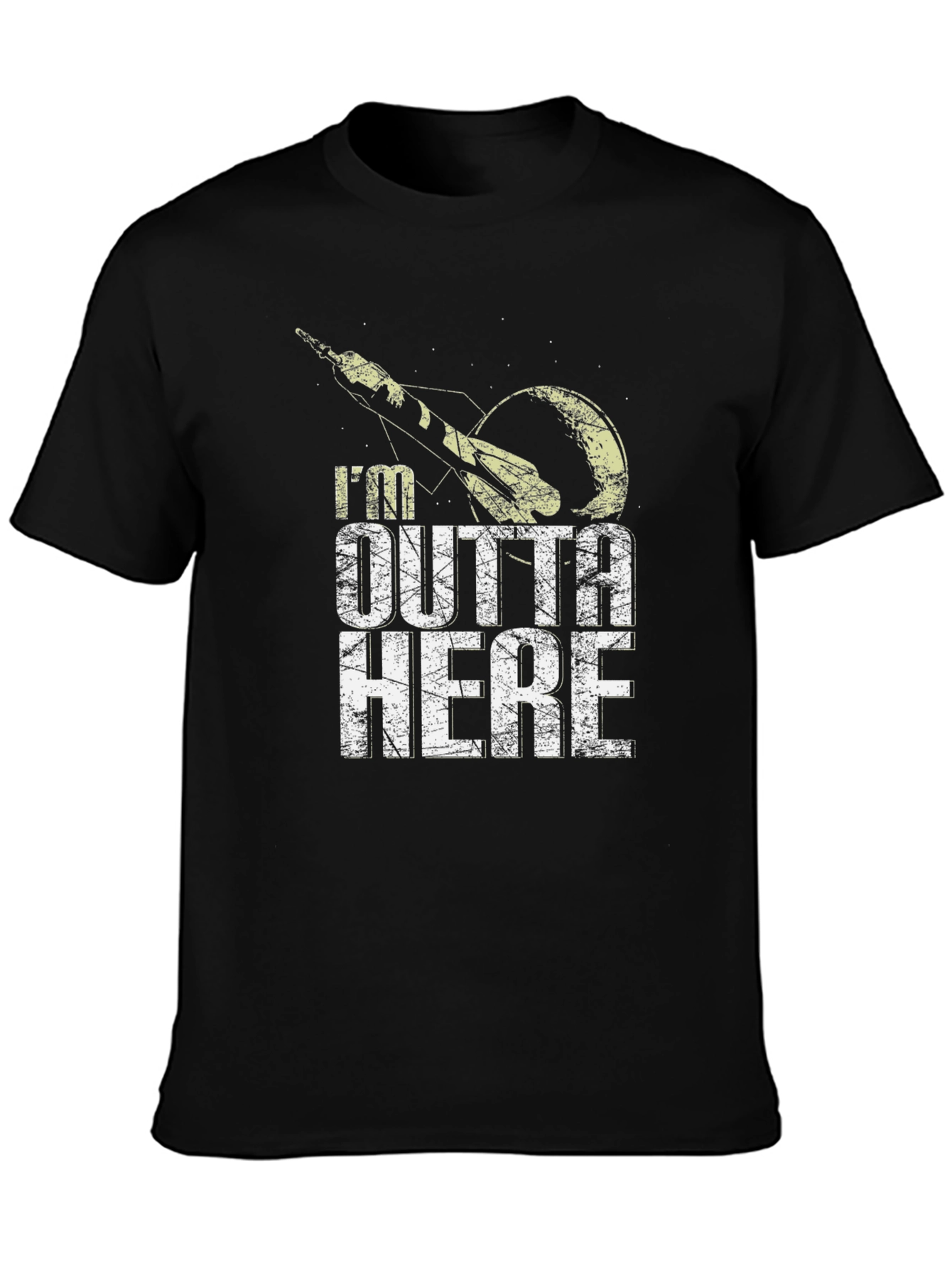 Im Outta Here Graphic Tee - Space Rocket T-Shirt
