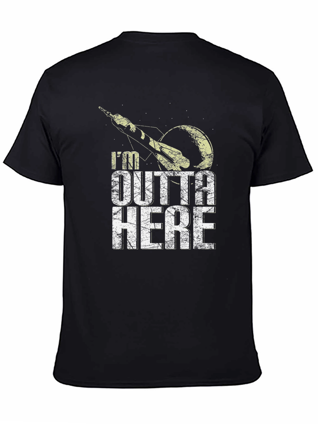 Im Outta Here Graphic Tee - Space Rocket T-Shirt