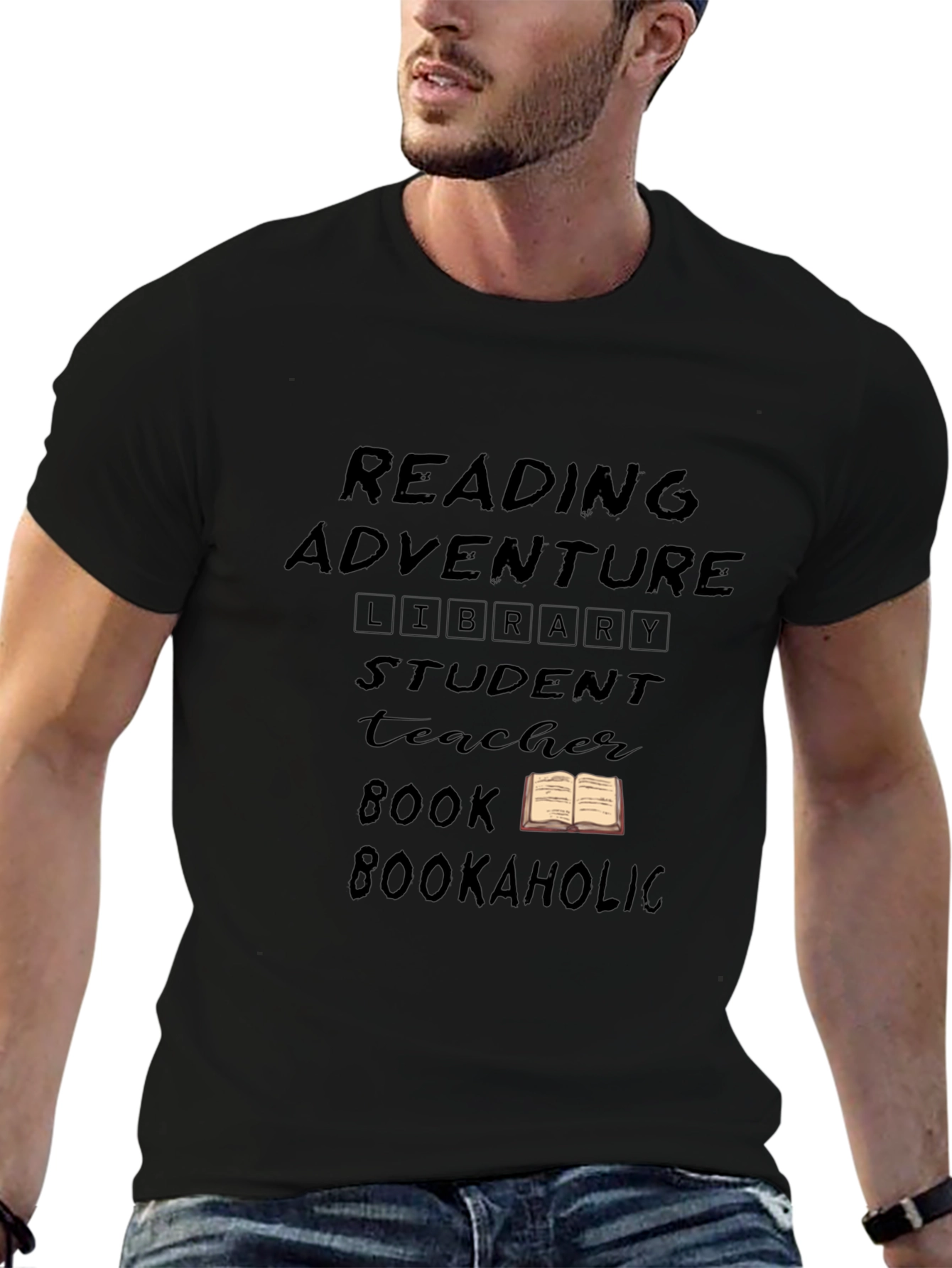 Reading Adventure Black T-Shirt