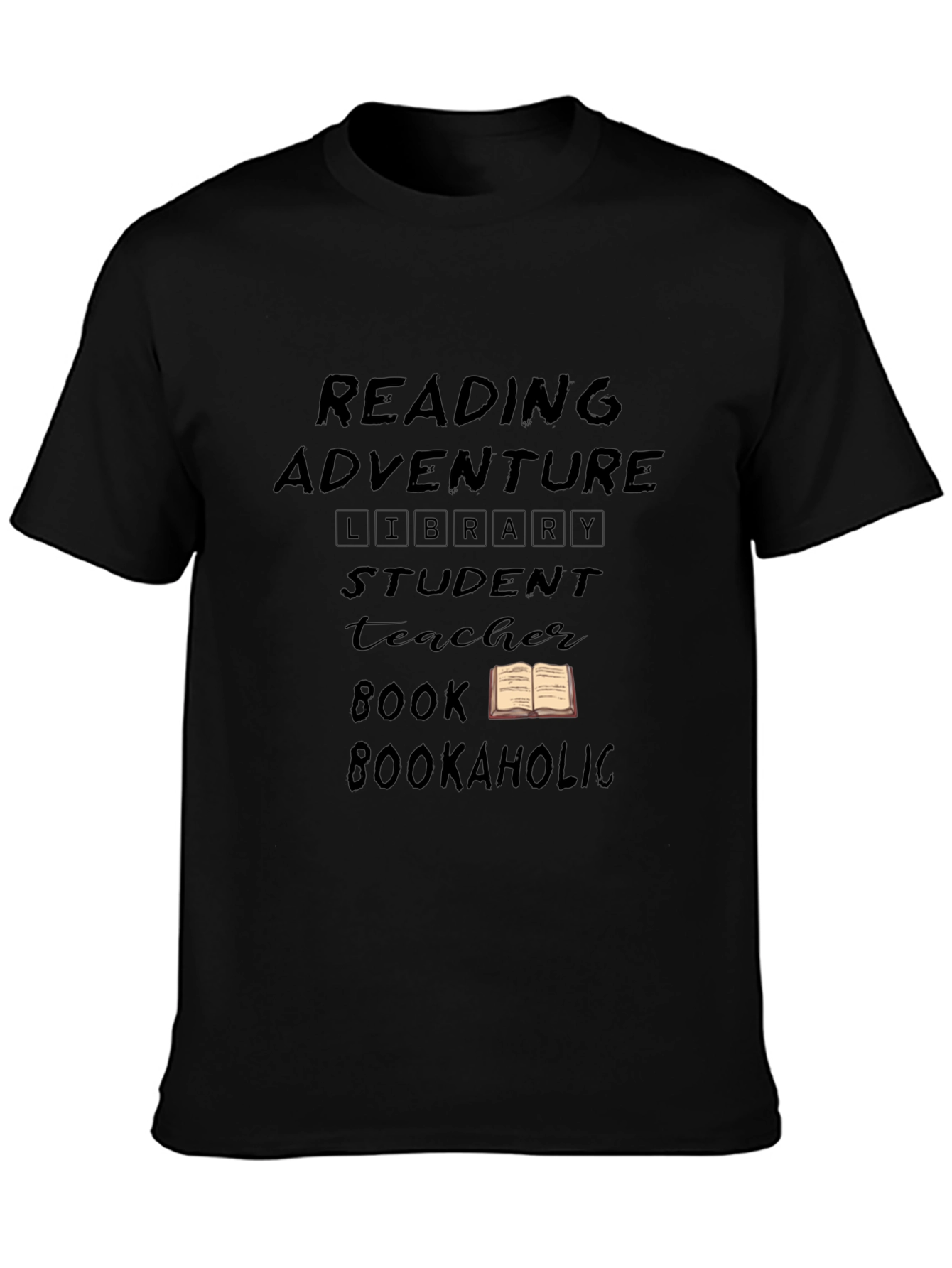Reading Adventure Black T-Shirt