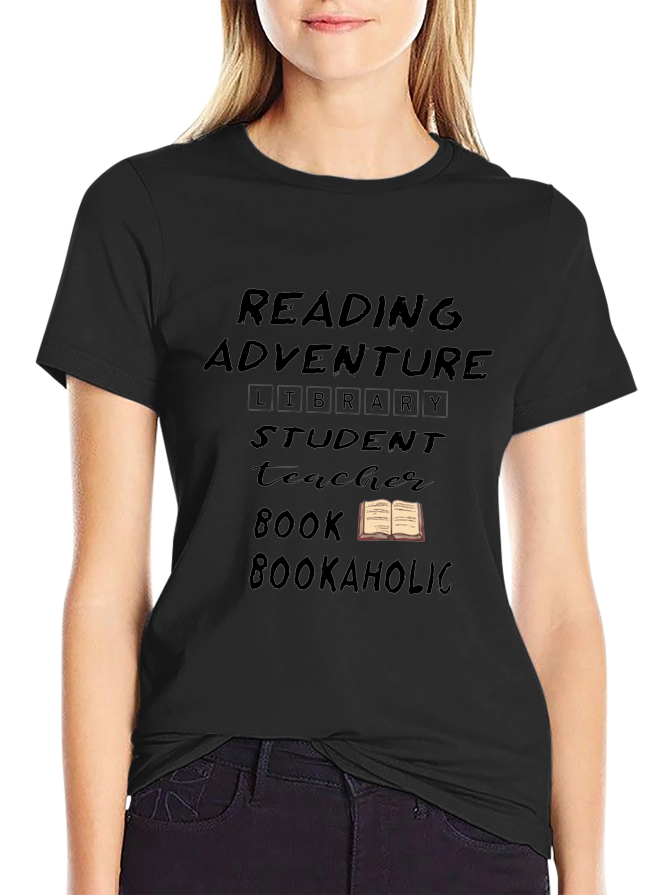 Reading Adventure Black T-Shirt
