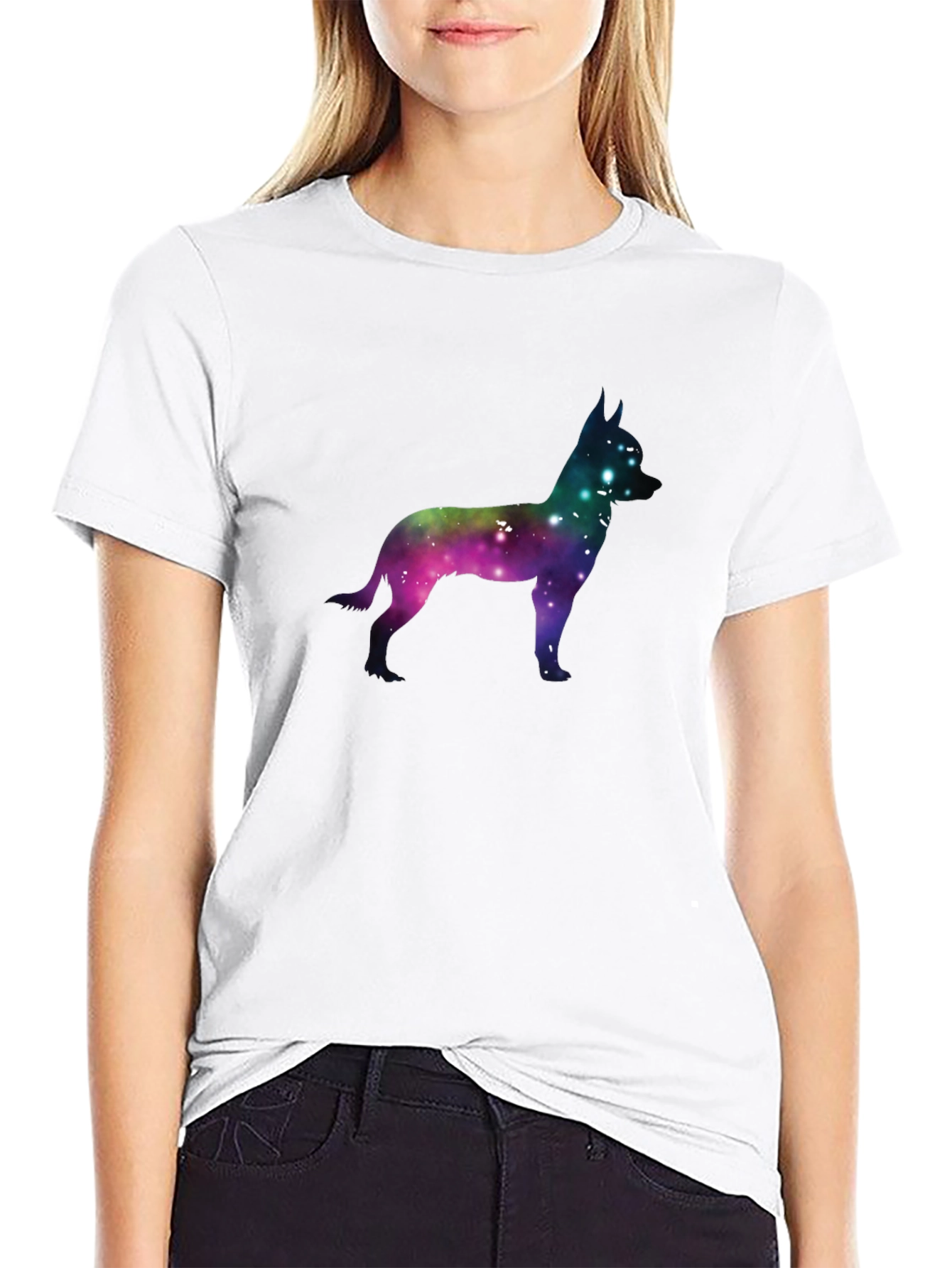 Galaxy Dog Graphic T-Shirt