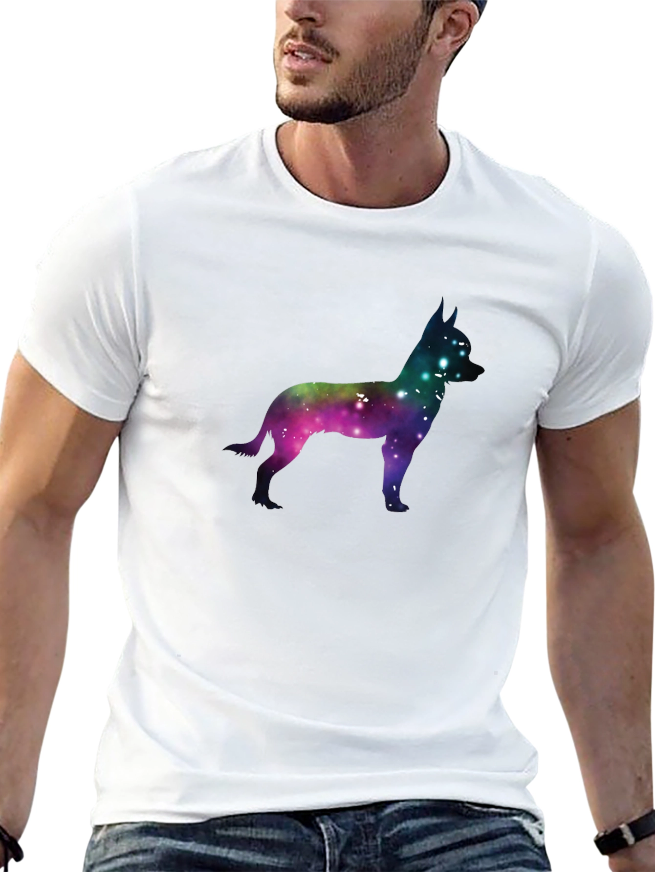 Galaxy Dog Graphic T-Shirt