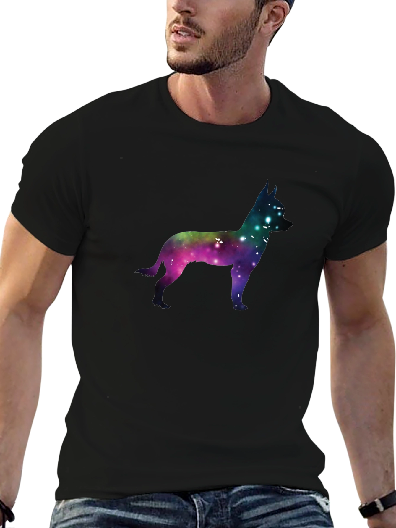 Galaxy Dog Graphic T-Shirt