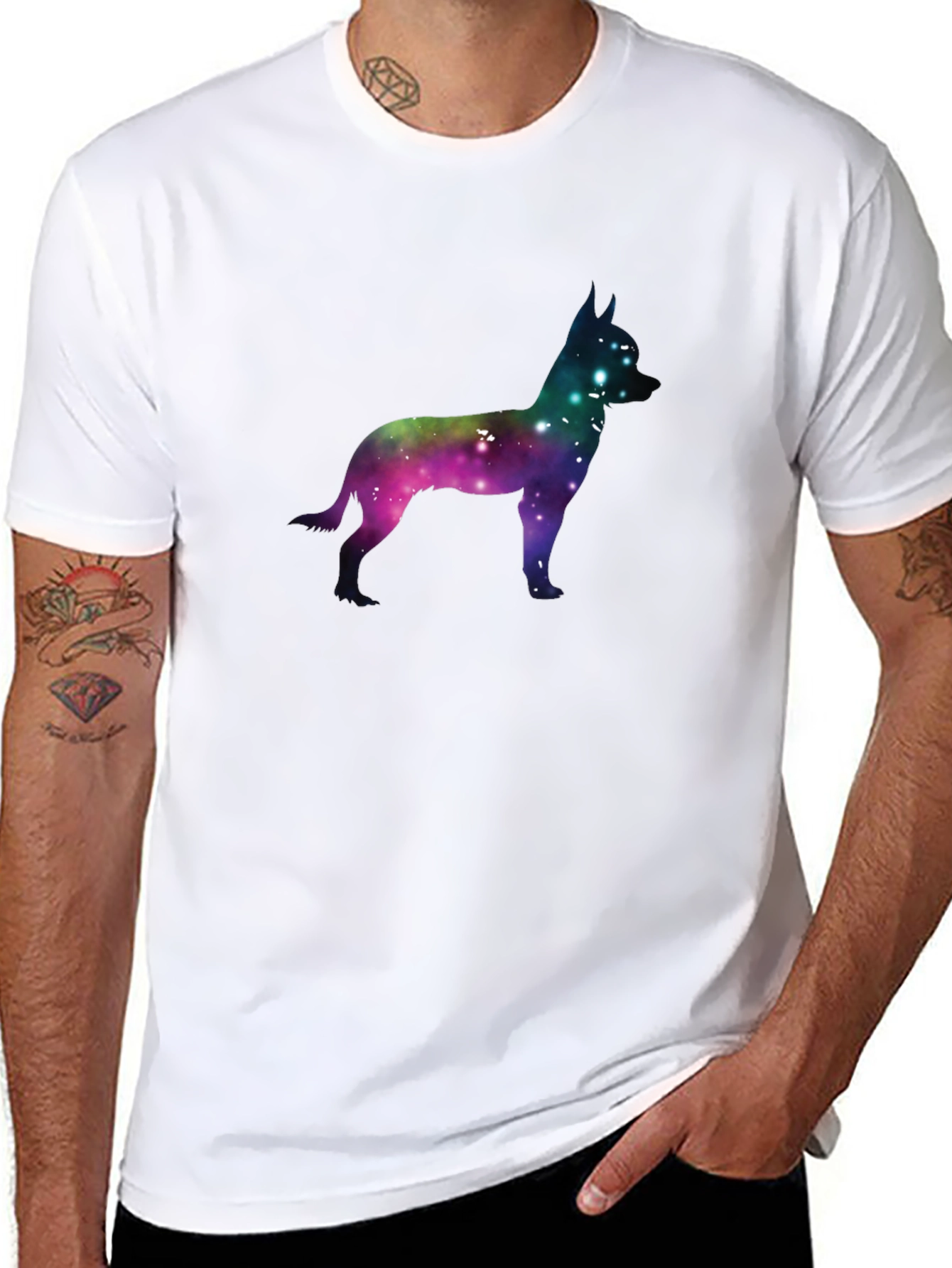 Galaxy Dog Graphic T-Shirt