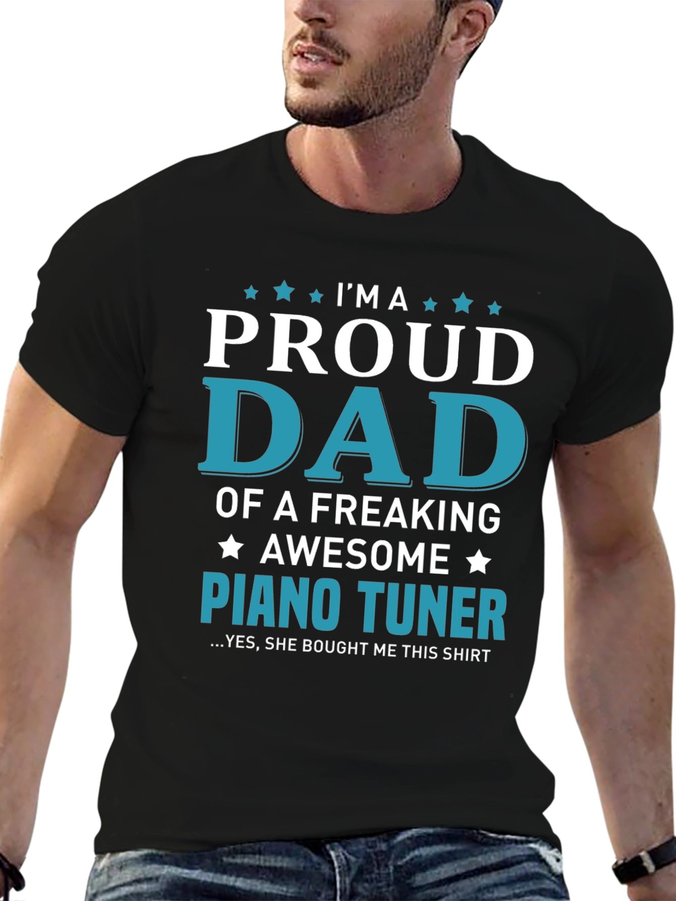Proud Dad Piano Tuner Graphic Tee