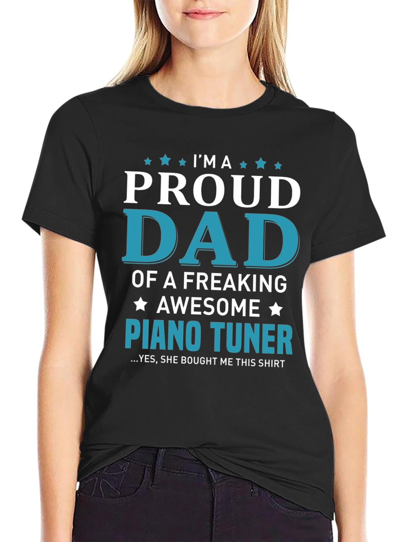 Proud Dad Piano Tuner Graphic Tee