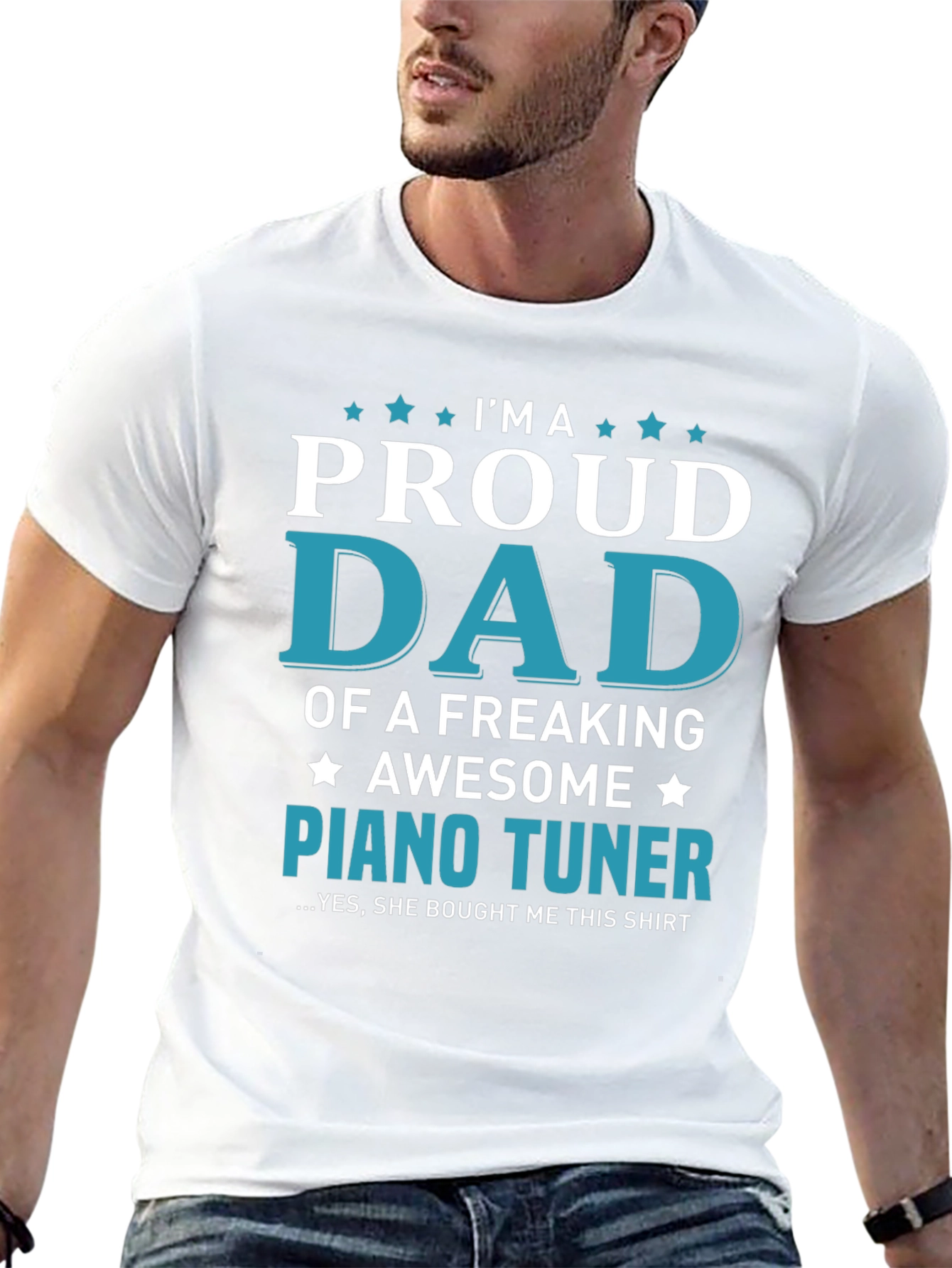 Proud Dad Piano Tuner Graphic Tee
