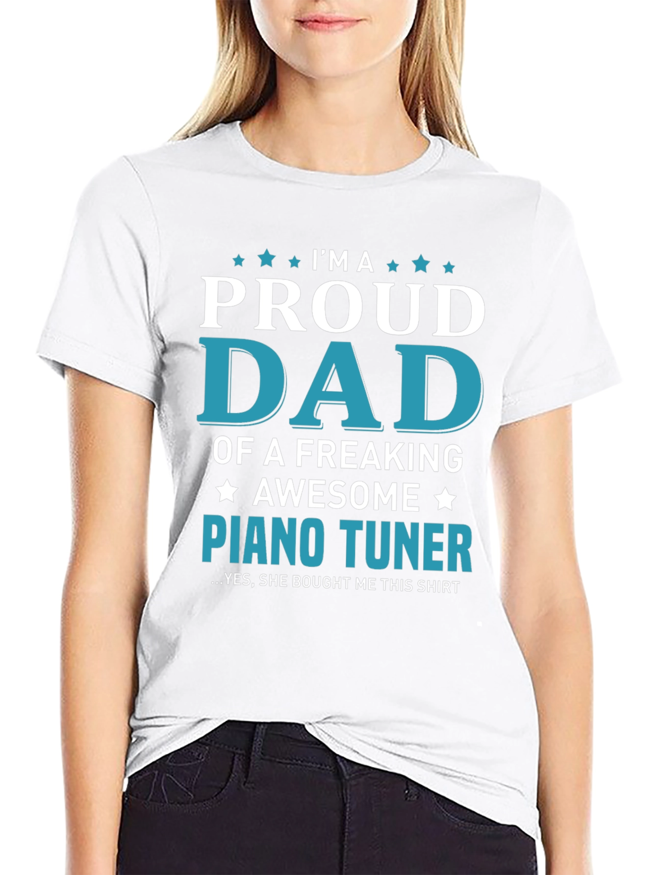 Proud Dad Piano Tuner Graphic Tee