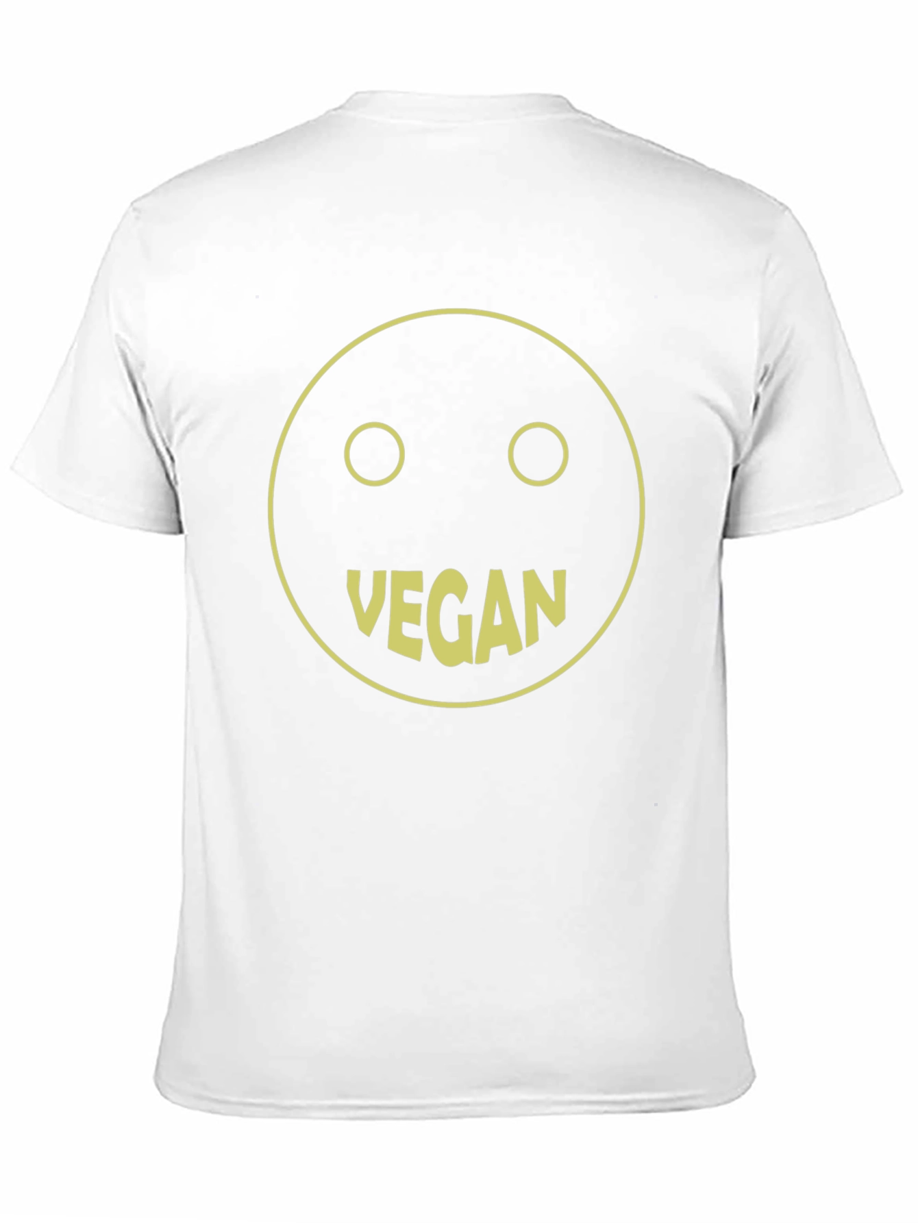 Vegan Smiley Face T-Shirt - Black Graphic Tee