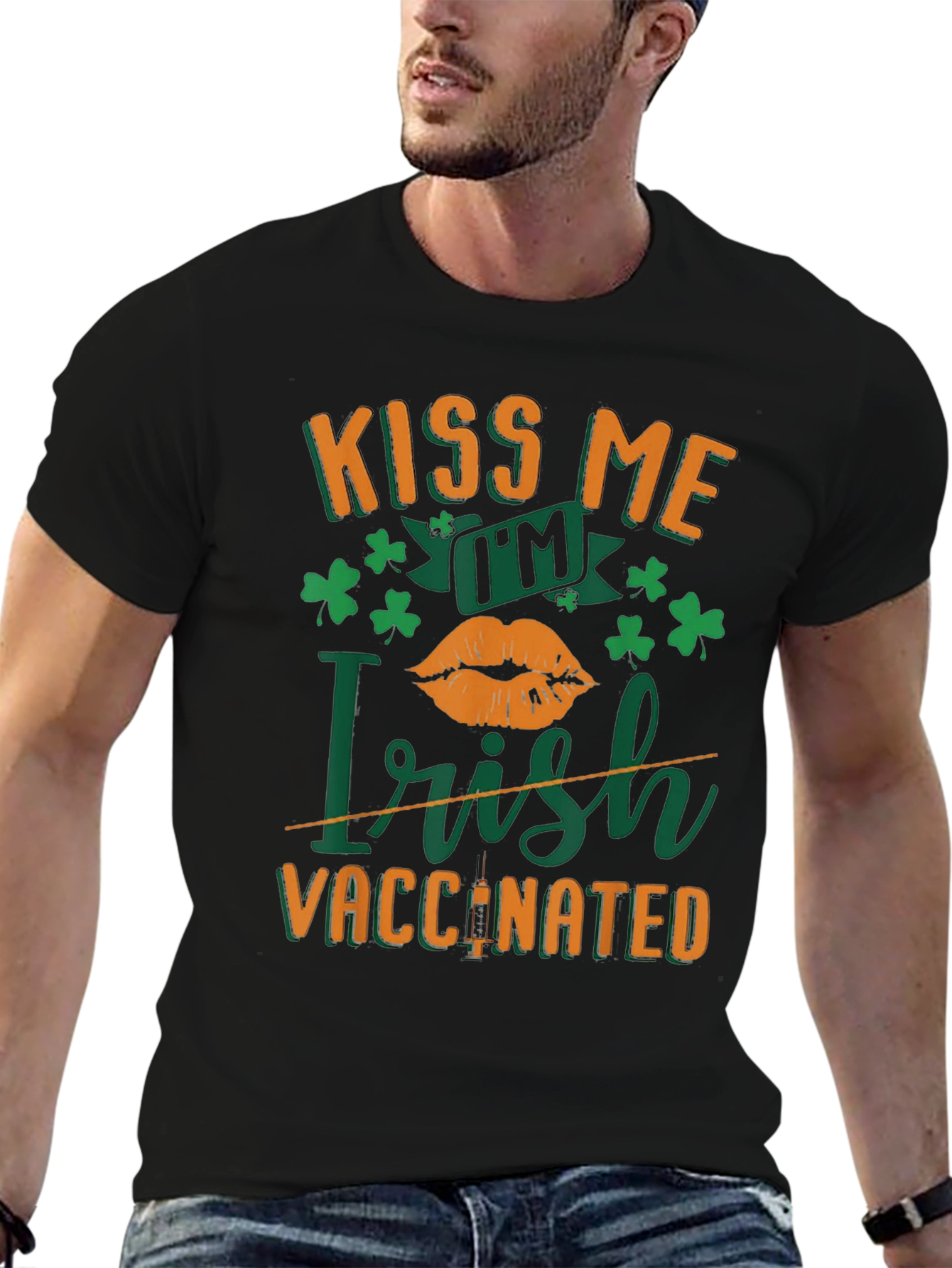 Kiss Me Im Irish Vaccinated St. Patricks Day T-Shirt